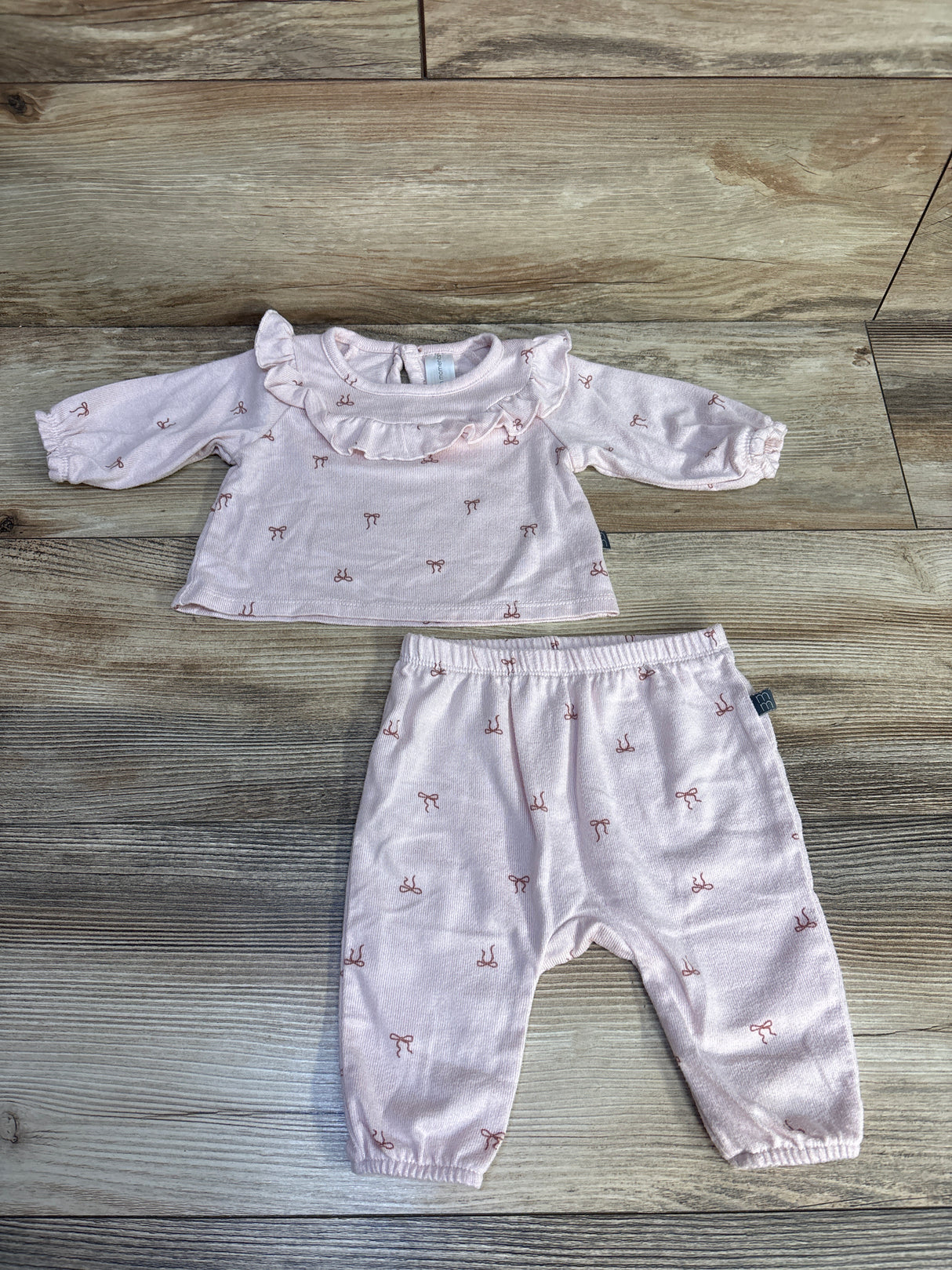 Modern Moments 2pc Long Sleeve Shirt & Pants Set Pink sz 0-3m