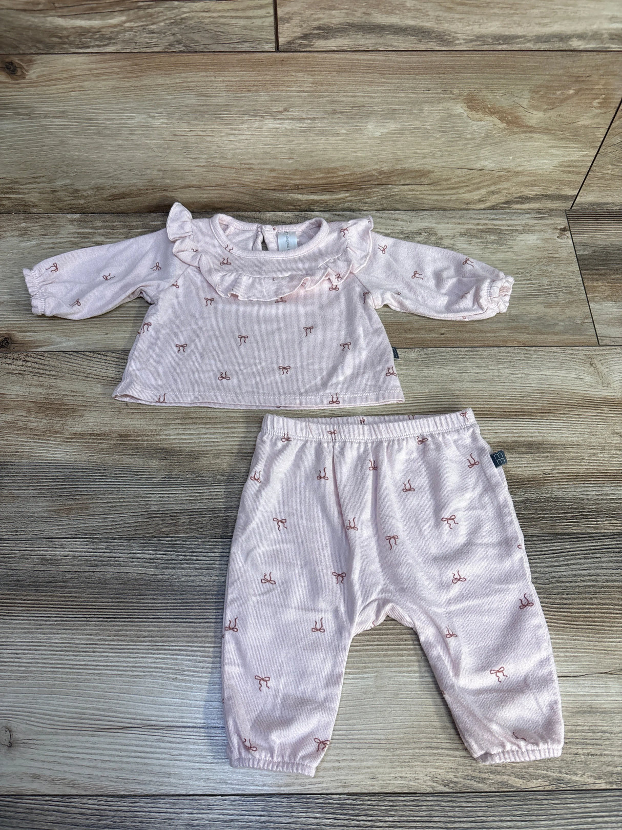 Modern Moments 2pc Long Sleeve Shirt & Pants Set Pink sz 0-3m