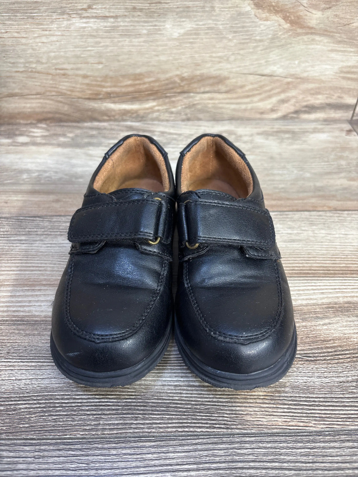 Children's Place faux leather black dress shoes for kids, size 11C