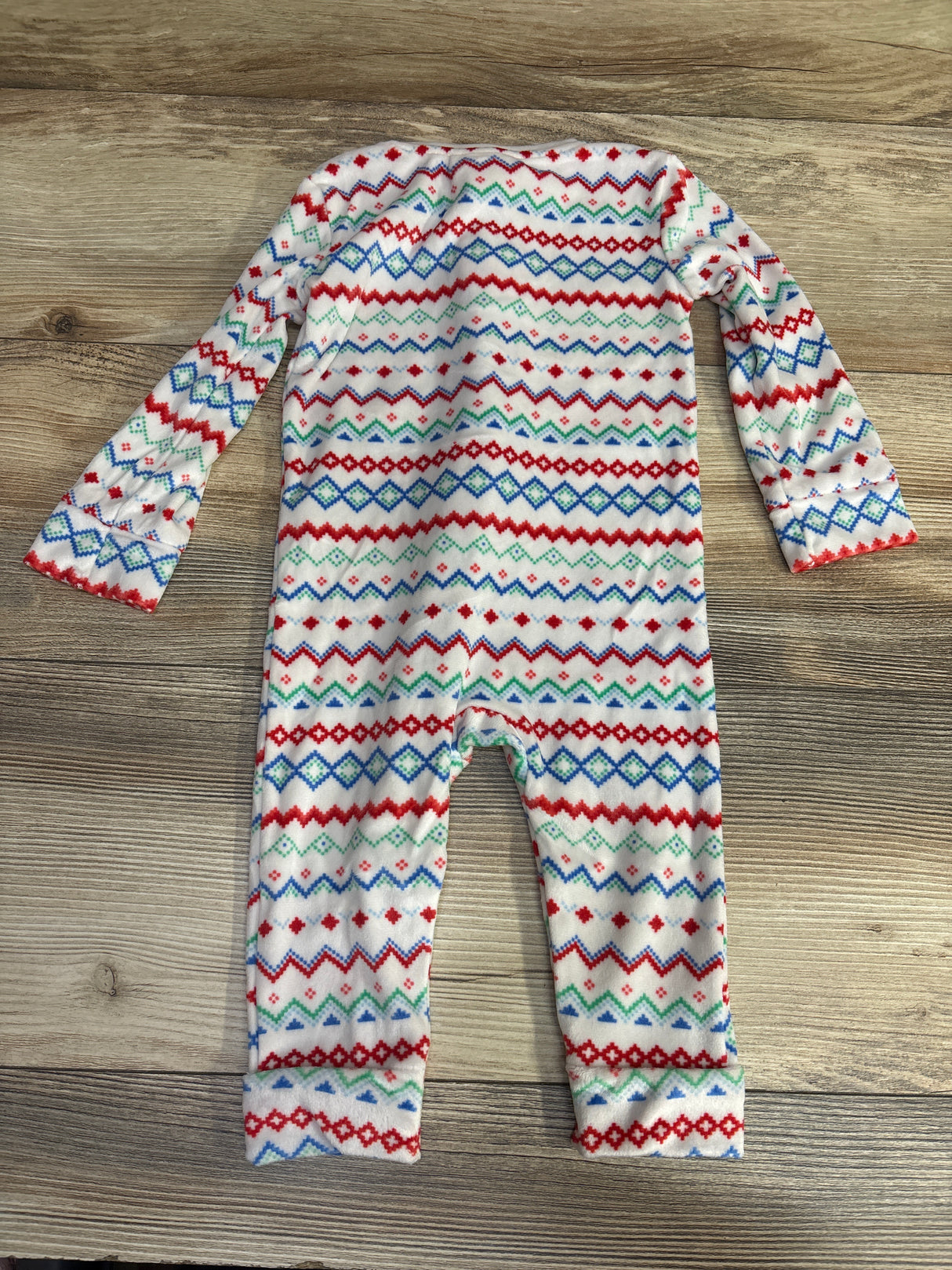 Wondershop Velour Fair Isle Sleeper White sz 6-9m