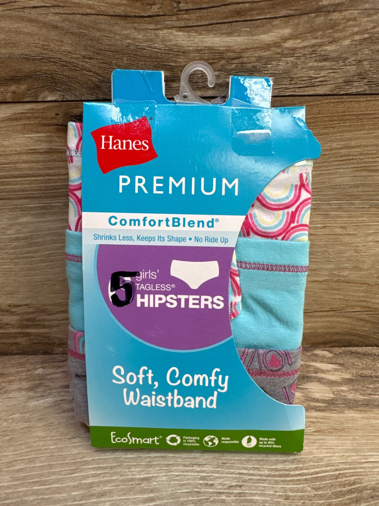 NEW Hanes Girls' Tagless Briefs 5pk sz 12