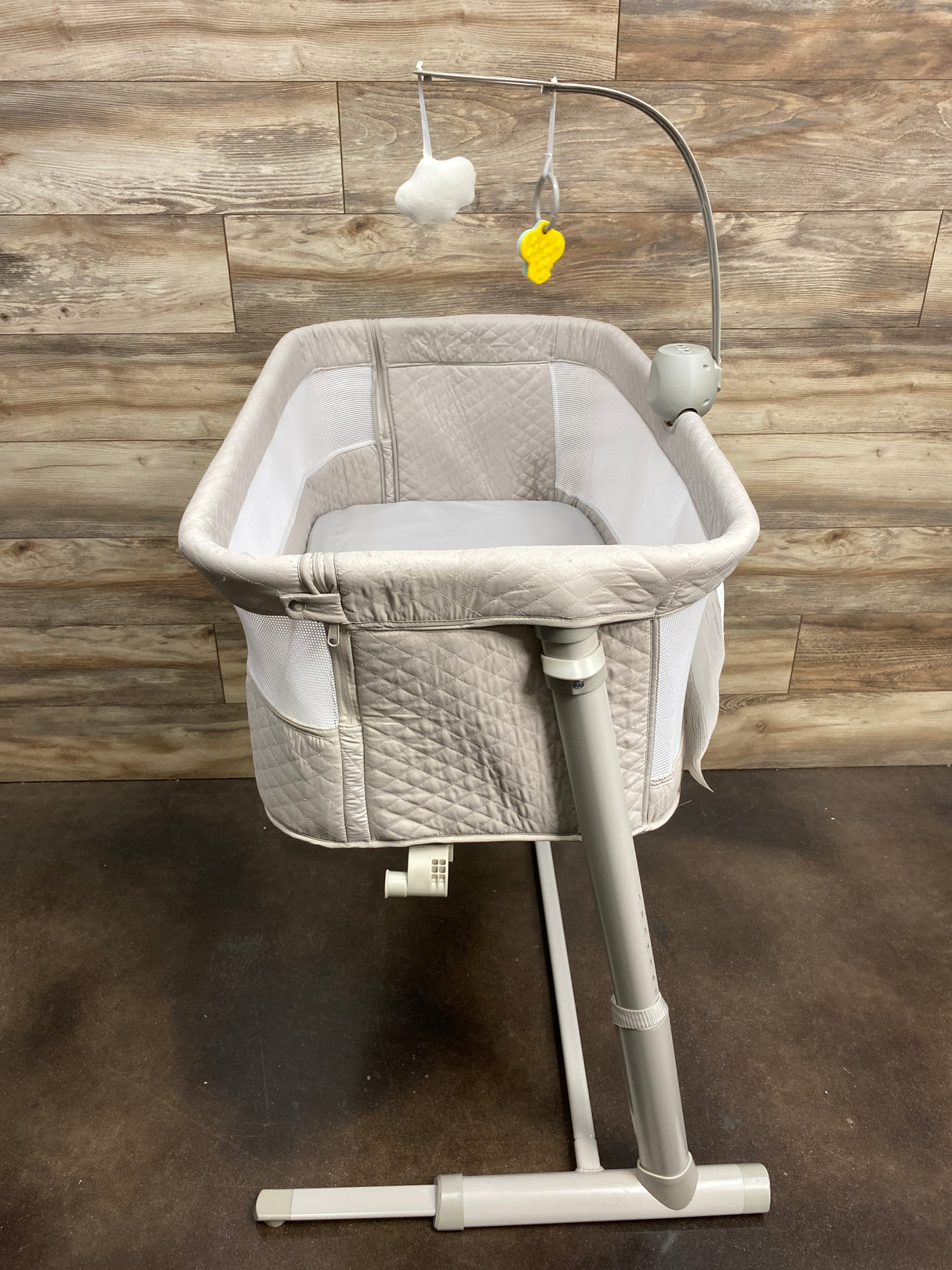 KidsClub Baby Bedside Bassinet Grey