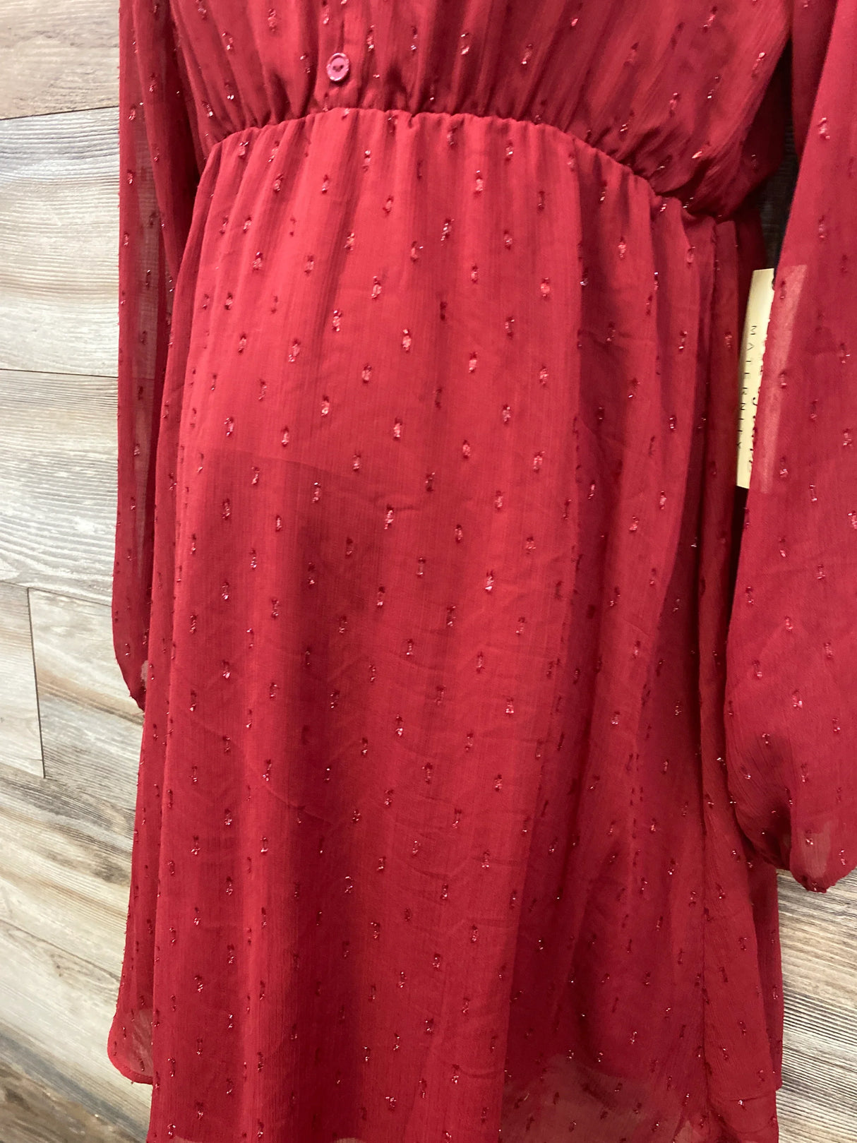 NEW Liberty Love Maternity Textured Dress Red sz Medium