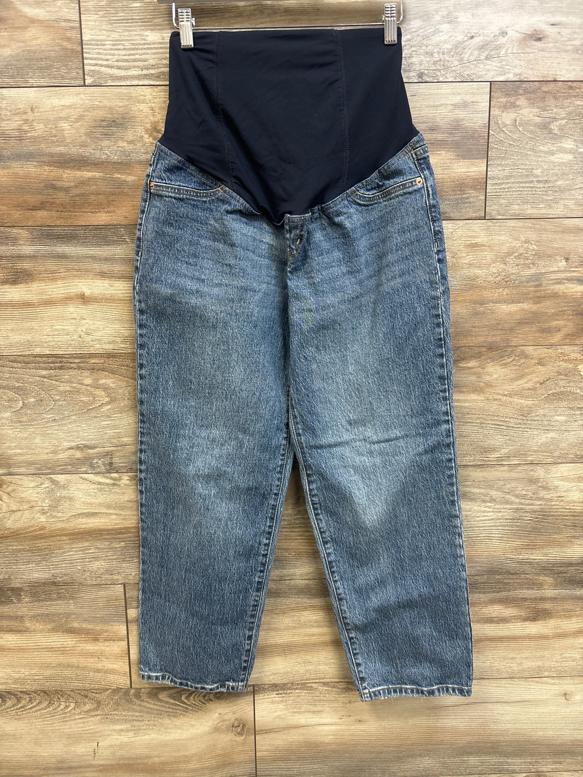 Isabel Maternity Crossover Panel Vintage Straight Jeans Blue sz Small/4