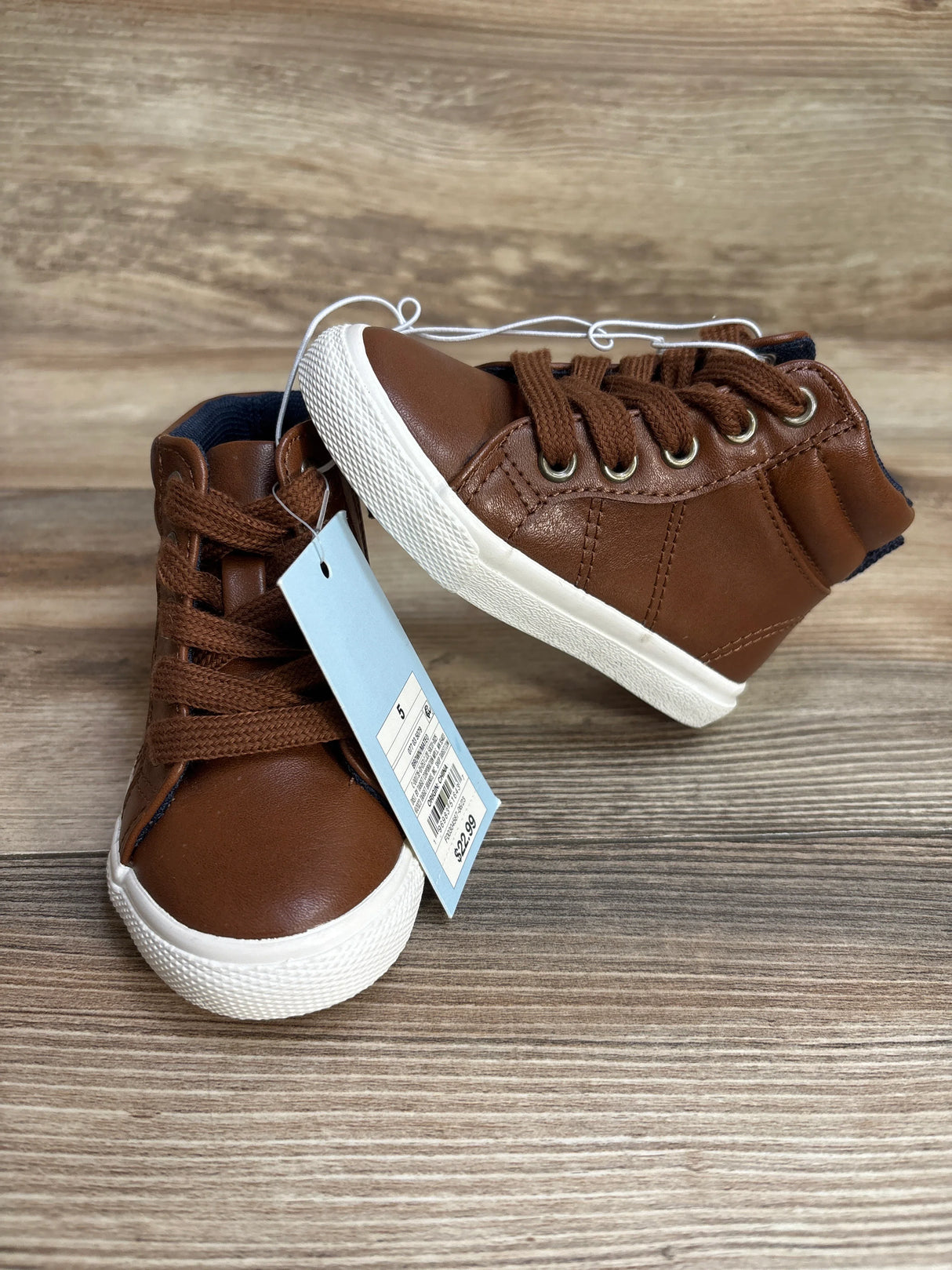NEW Cat & Jack Mateo High Top Sneakers Brown sz 5c