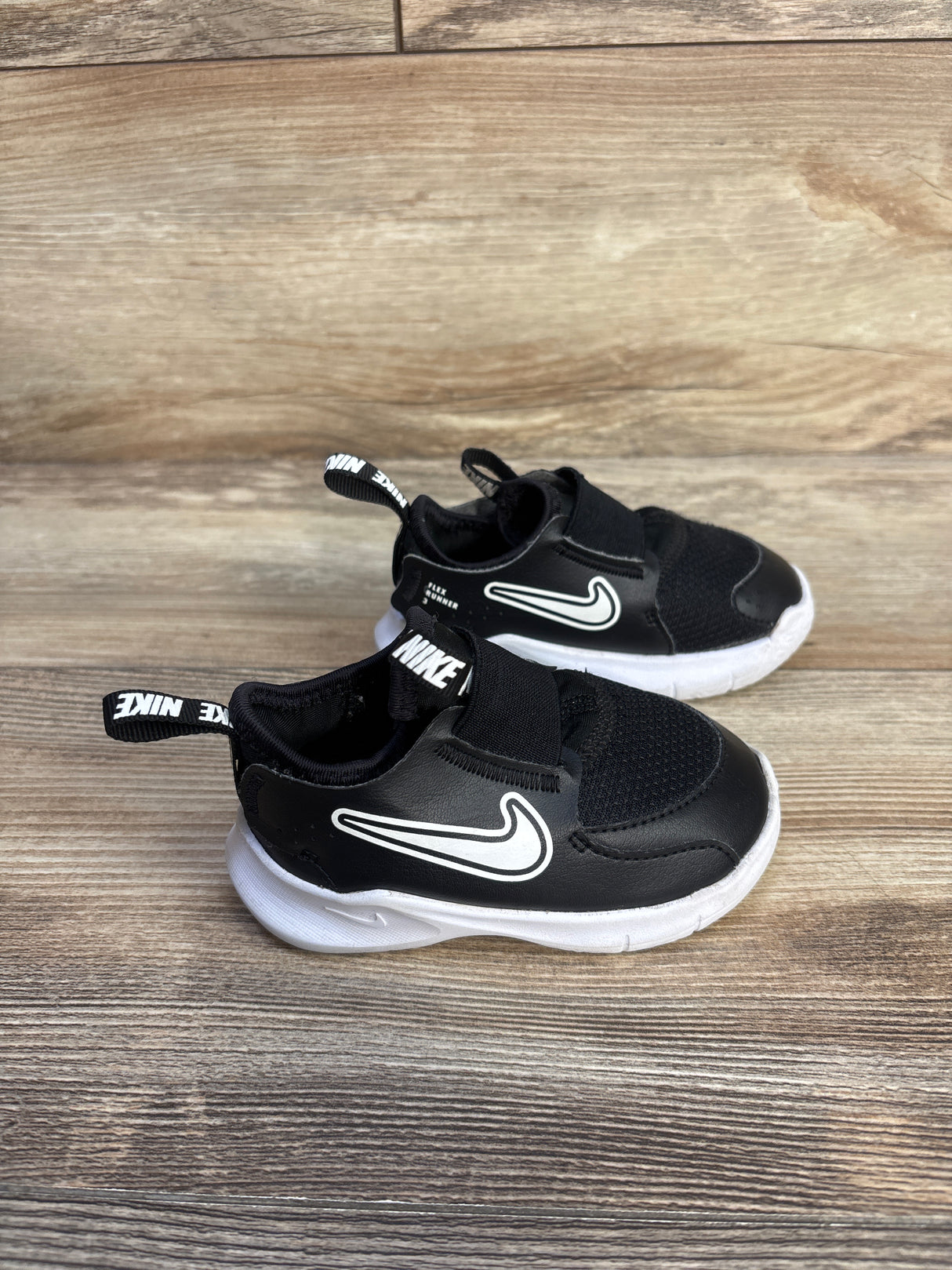 Nike Flex Runner 3 TD 'Black White' Sneakers sz 6c