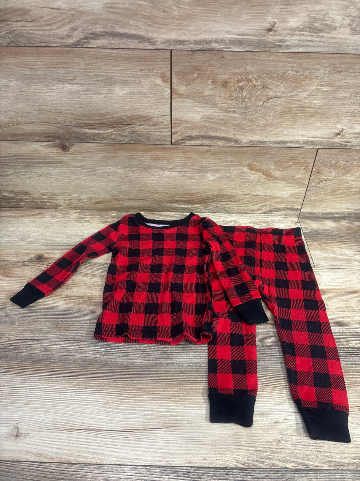 Old Navy 2pc Plaid Pajama Set Red 2T