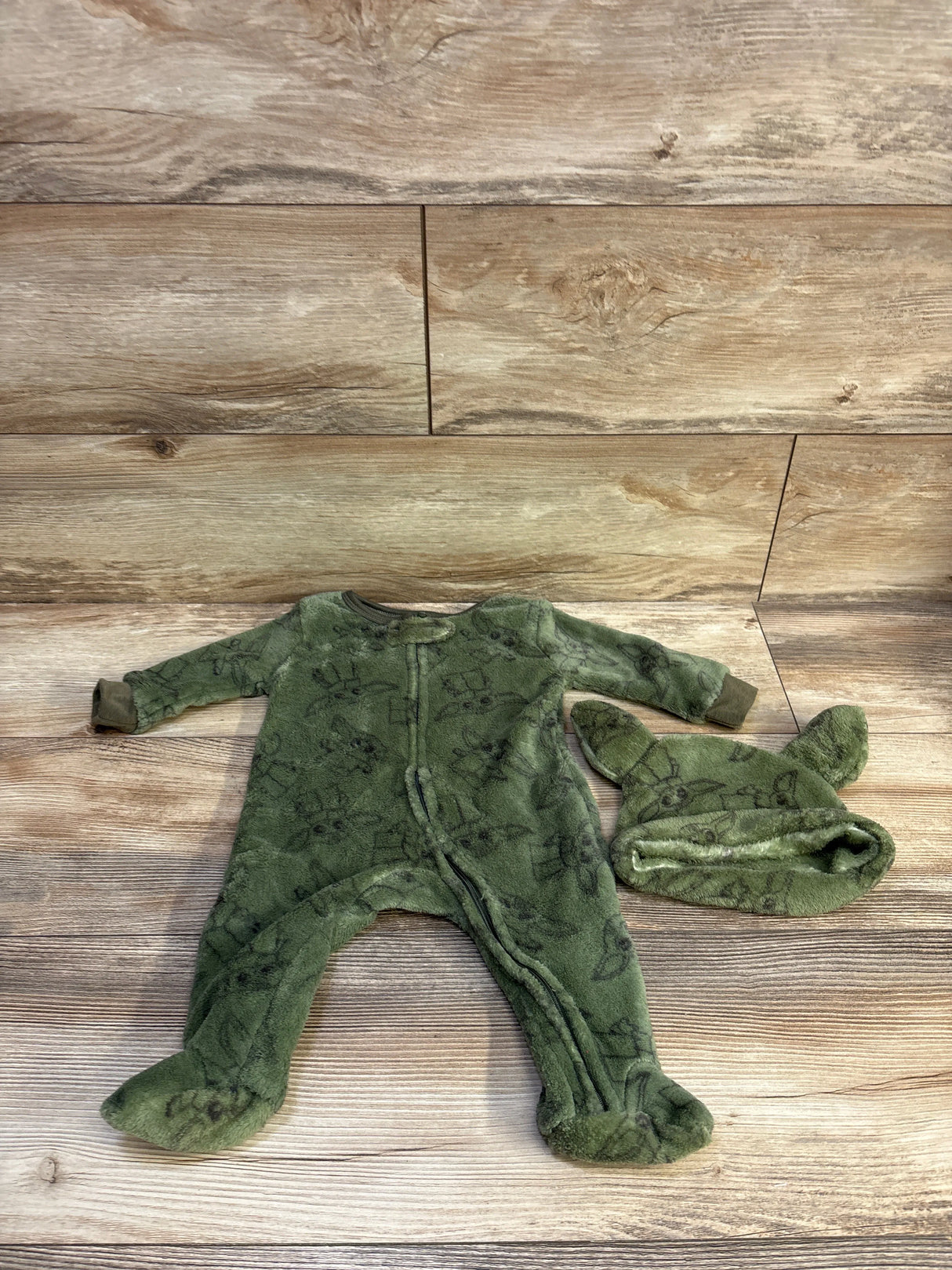 Star Wars 2pc Blanket Sleeper & Hat Set Green sz 3/6m