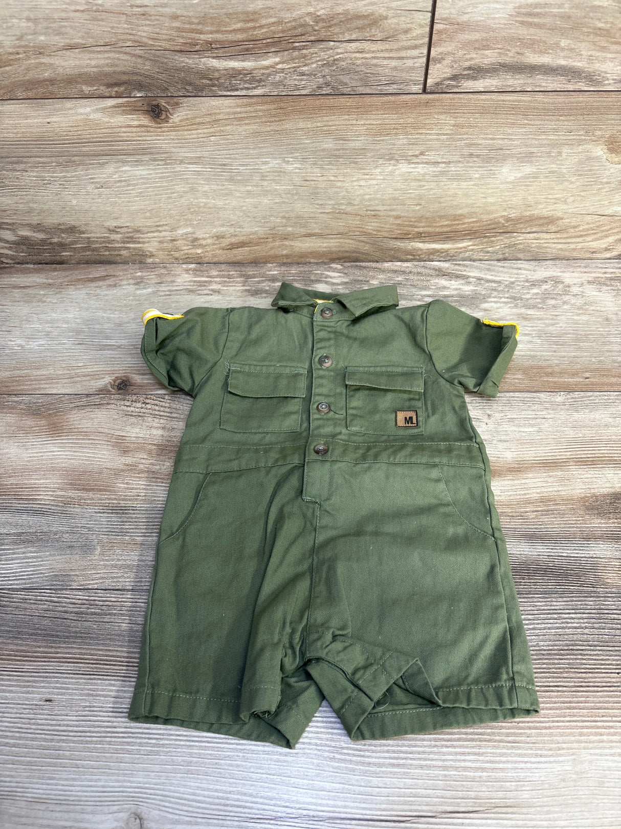 Mario Lopez Polo Romper Green sz 6m