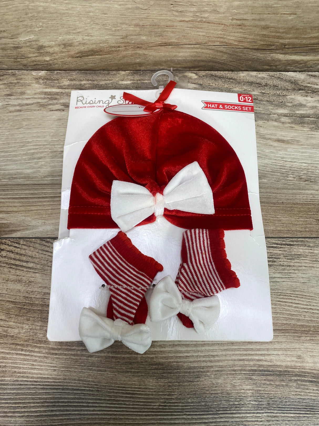 NEW Rising Star Baby Turban And Sock Set Red Sz 0-12m - Me n Mommy To Be