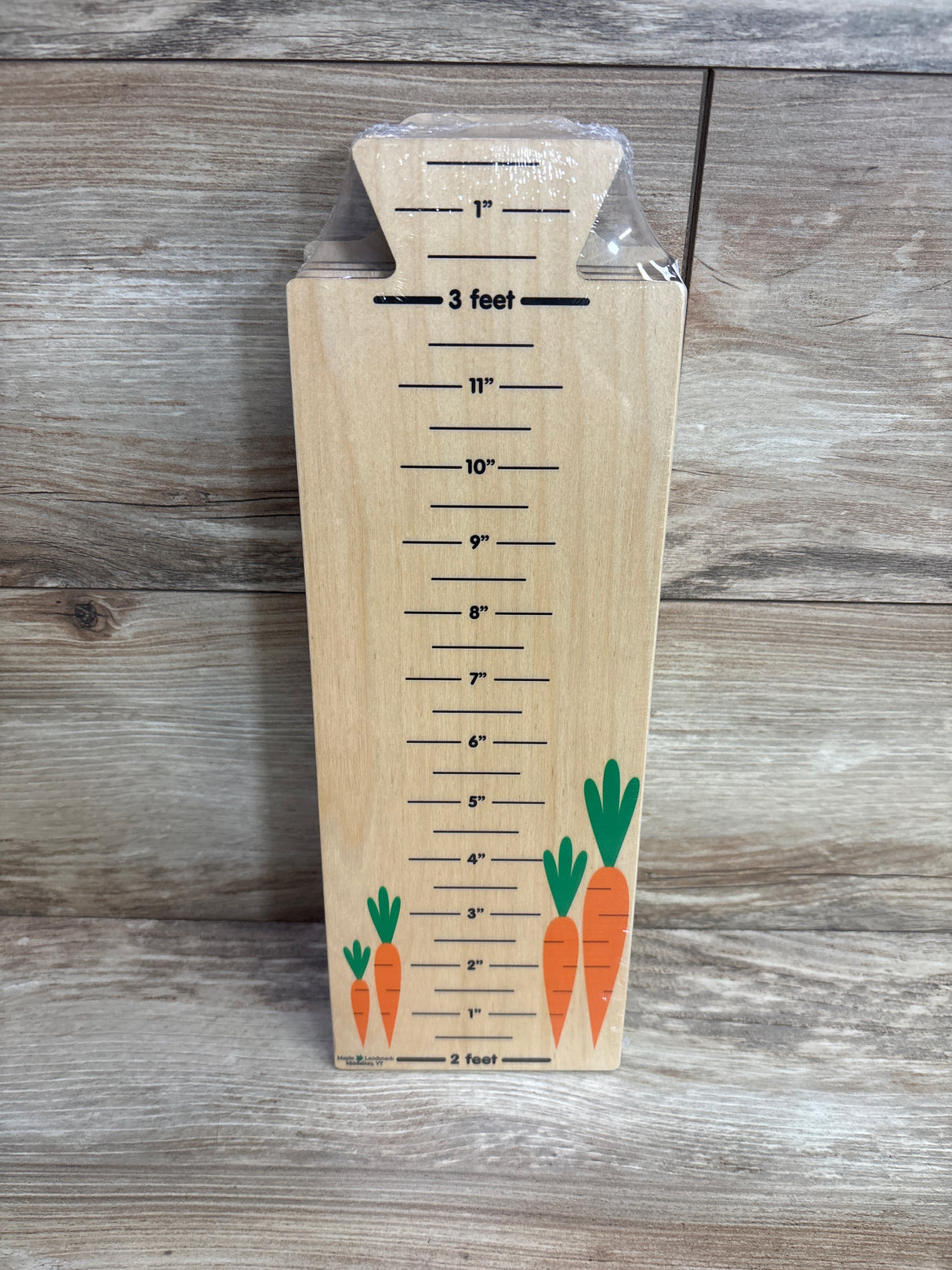 NEW Maple Landmark Here We Grow! Carrot Theme Growth Chart