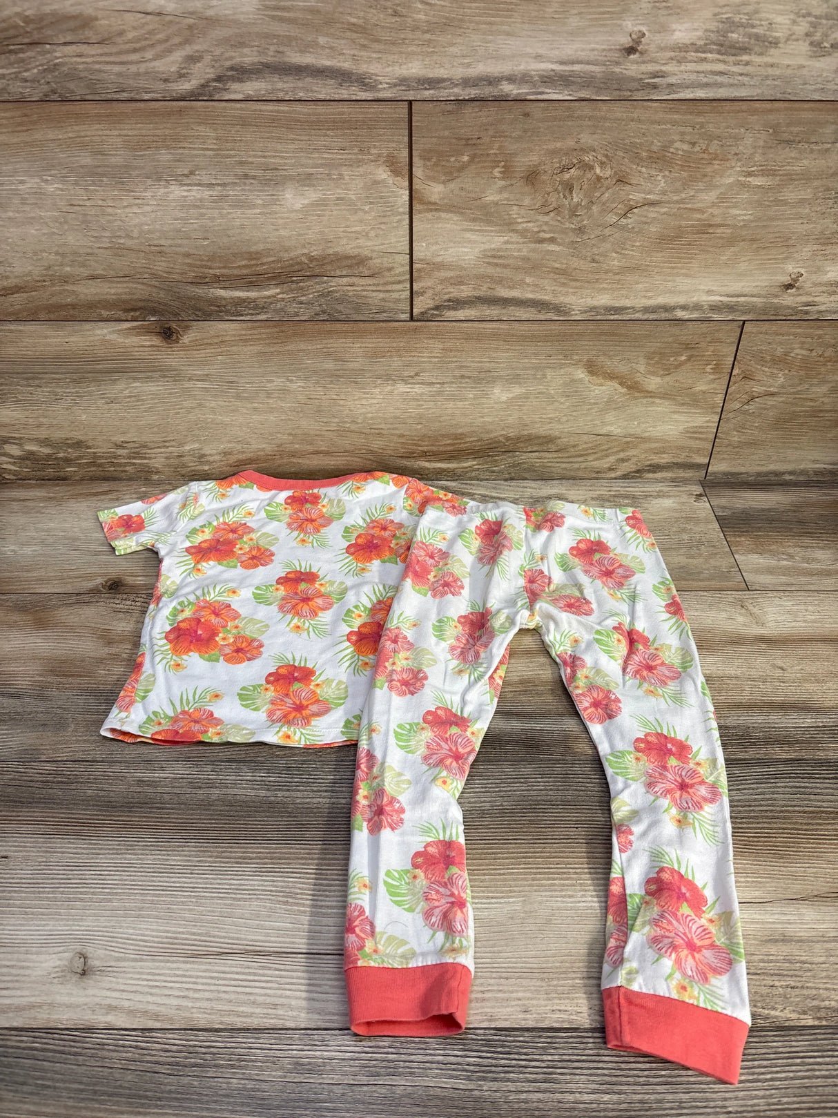 Member's Mark 2pc Pajama Set White sz 4T
