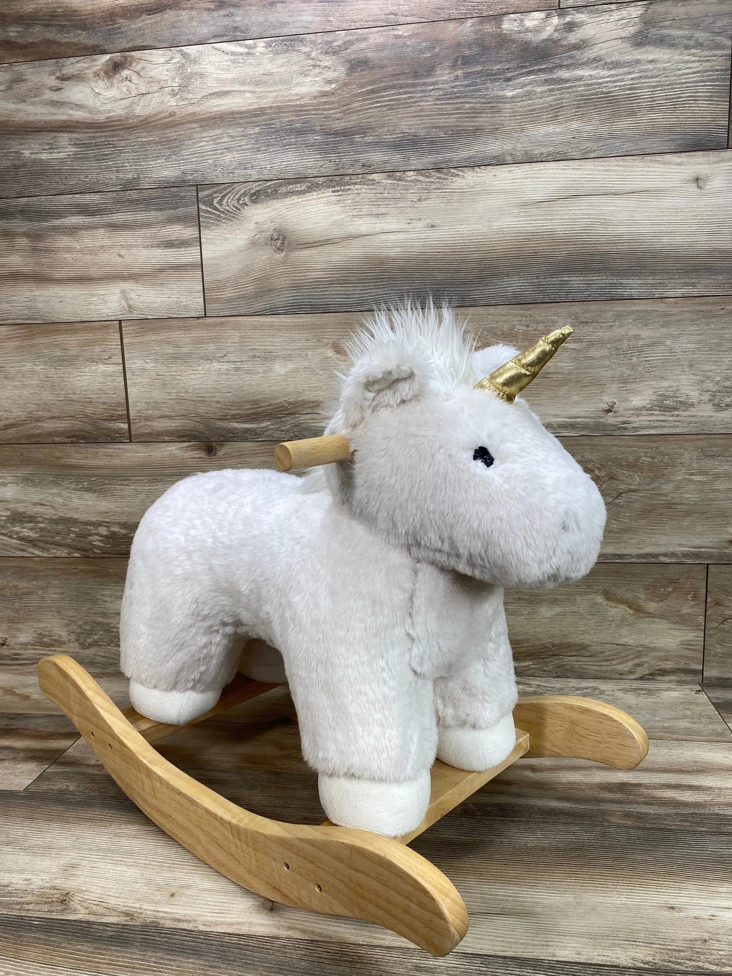 Pottery Barn Kids White Unicorn Plush Rocker - Me n Mommy To Be