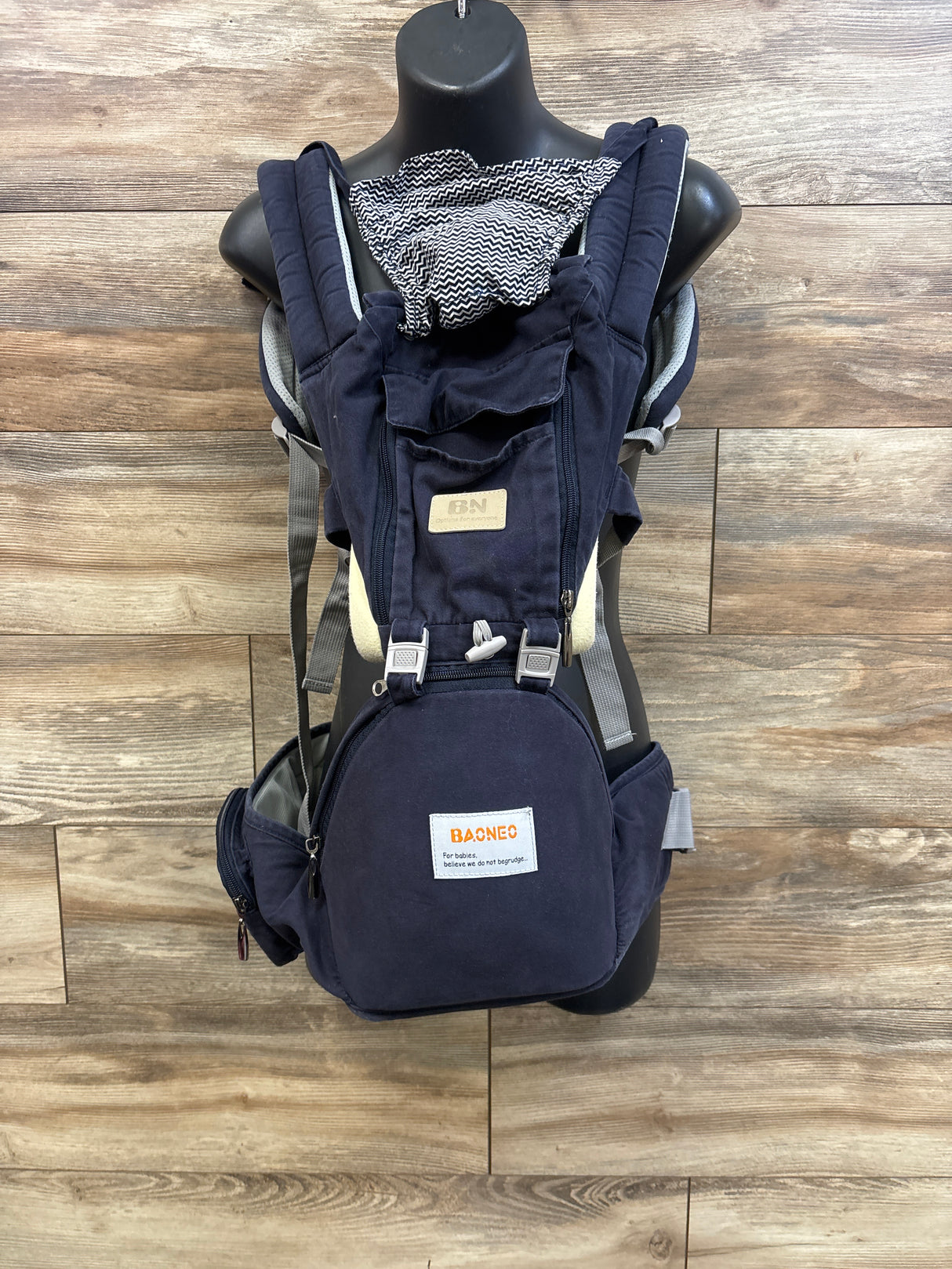 BAONEO 6-in-1 Baby Carrier with Hip Seat Navy 7-41lbs