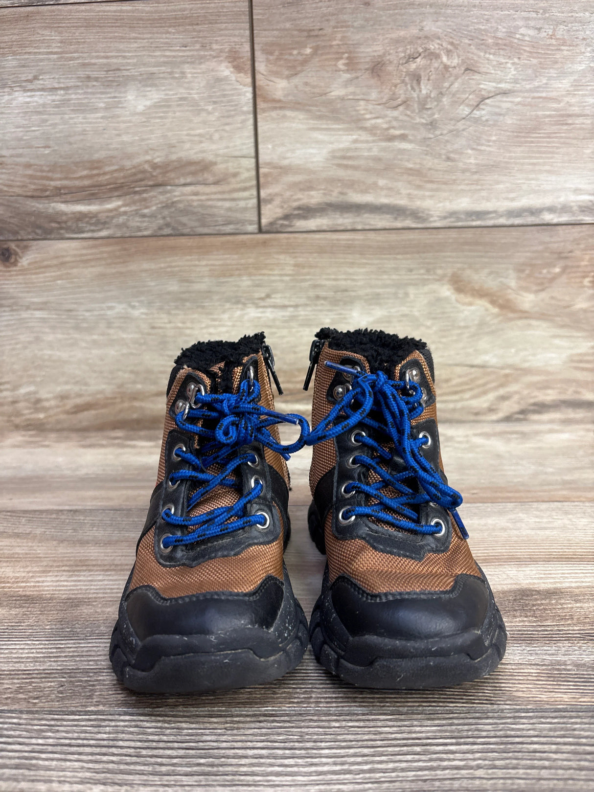 H&M Warm Lined Combat Boots Brown sz 9c