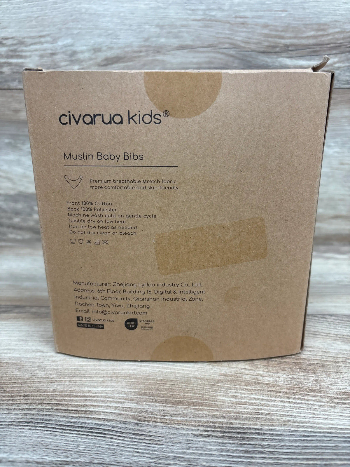 NEW Civarua Kids 8pk Muslin Bibs sz 0-36m