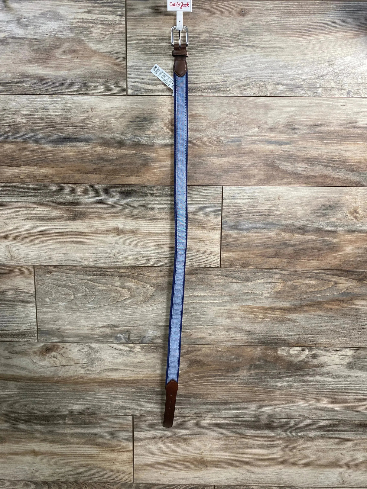 NEW Cat & Jack Chambray Belt Blue sz XL - Me n Mommy To Be