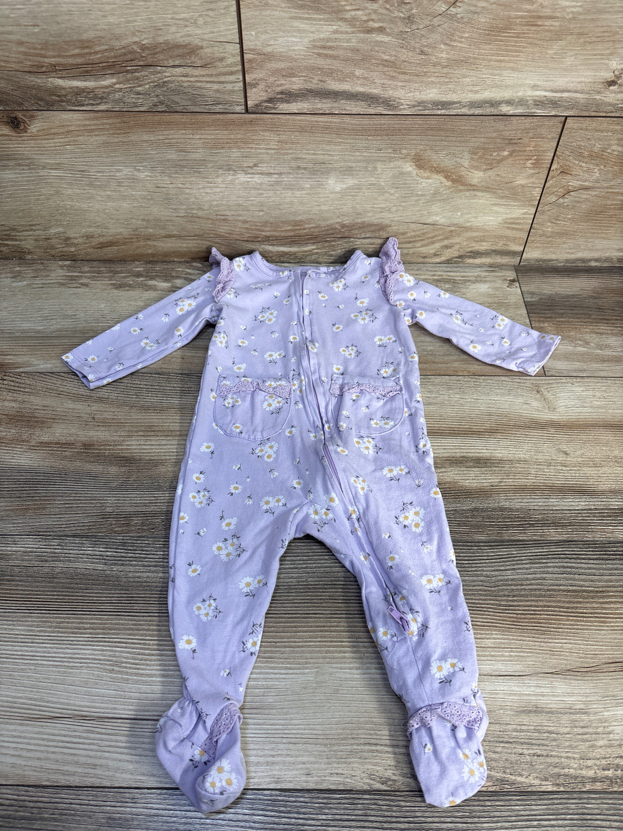 Jessica Simpson Floral Sleeper Purple sz 6/9m