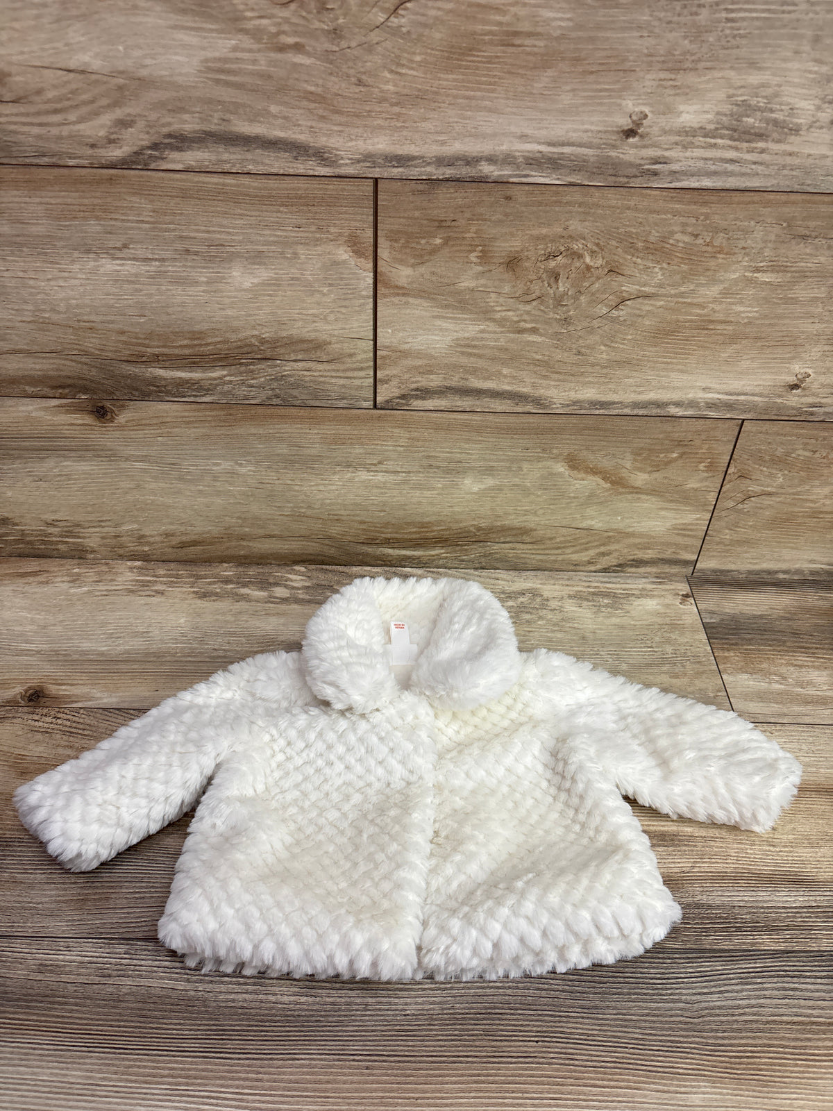 Cat & Jack Faux-Fur Collared Jacket Cream sz 3-6m
