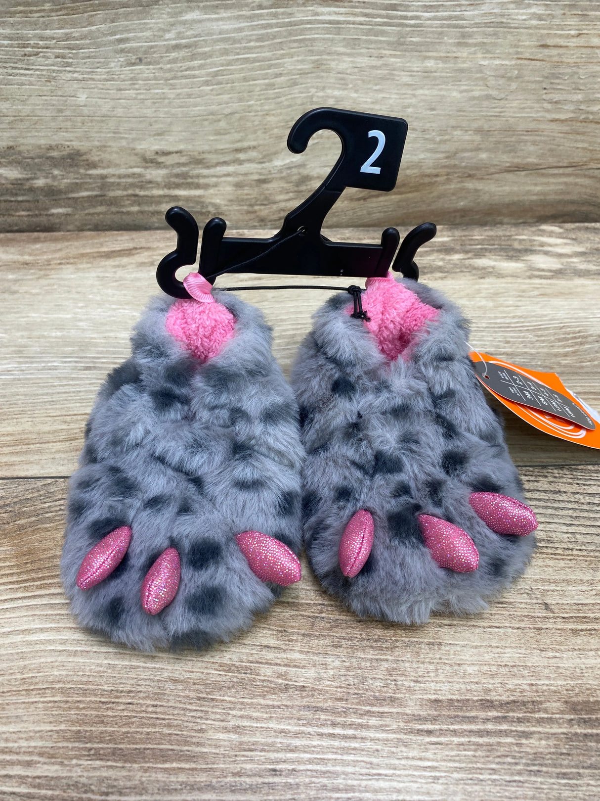 NEW Wonder Girls' Monster Claw Bootie Slippers Grey Sz 2c - Me n Mommy To Be