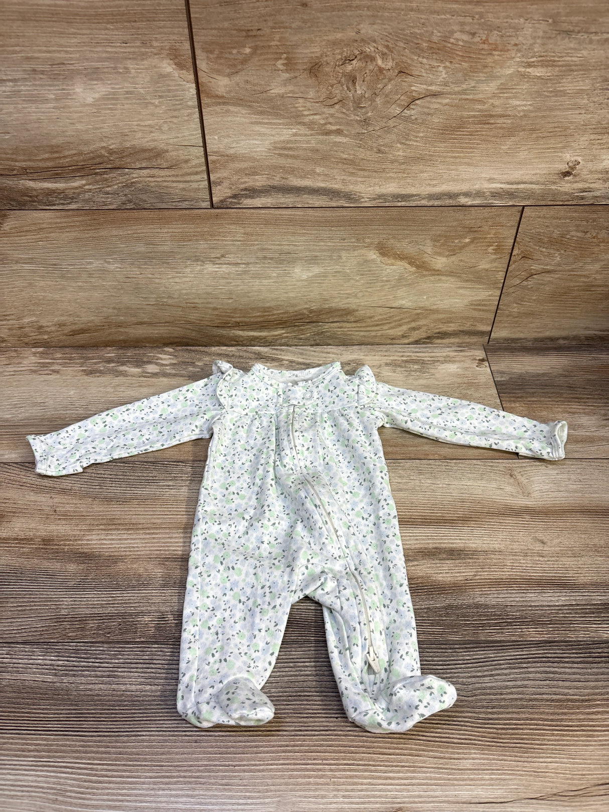 Carter's Floral Sleeper White sz Newborn