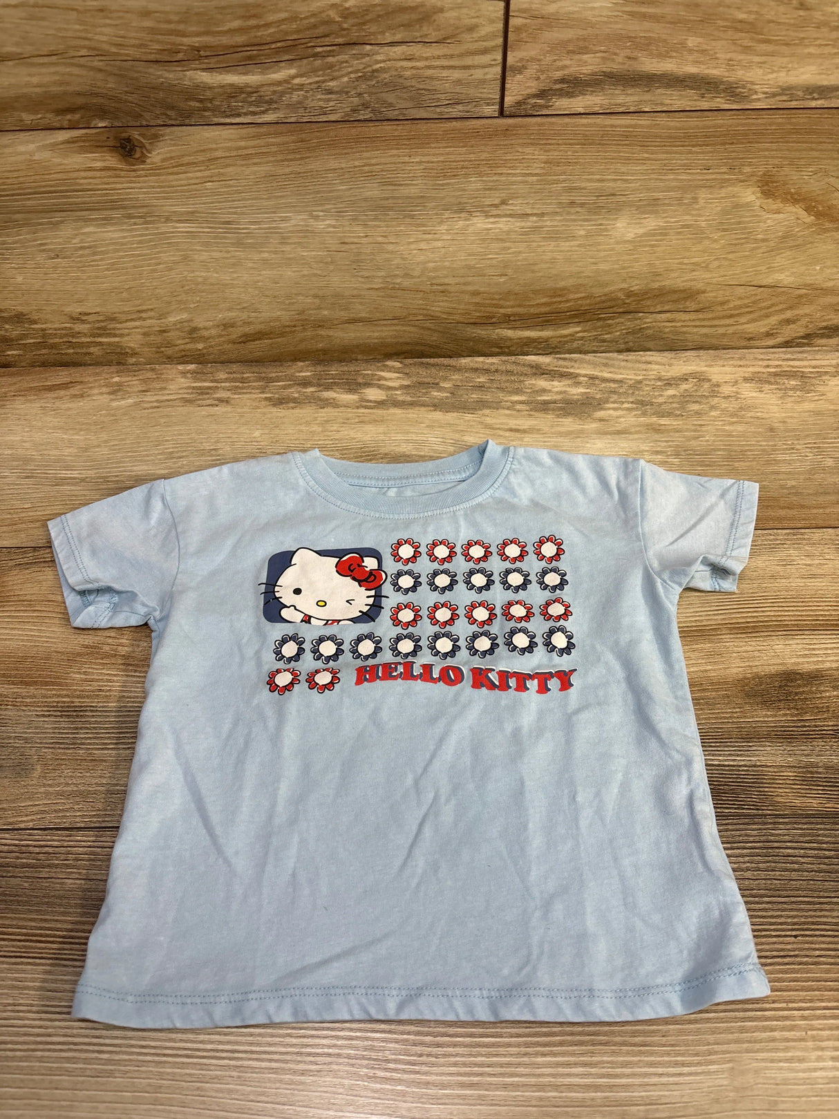Hello Kitty Flag Shirt Blue sz 2T
