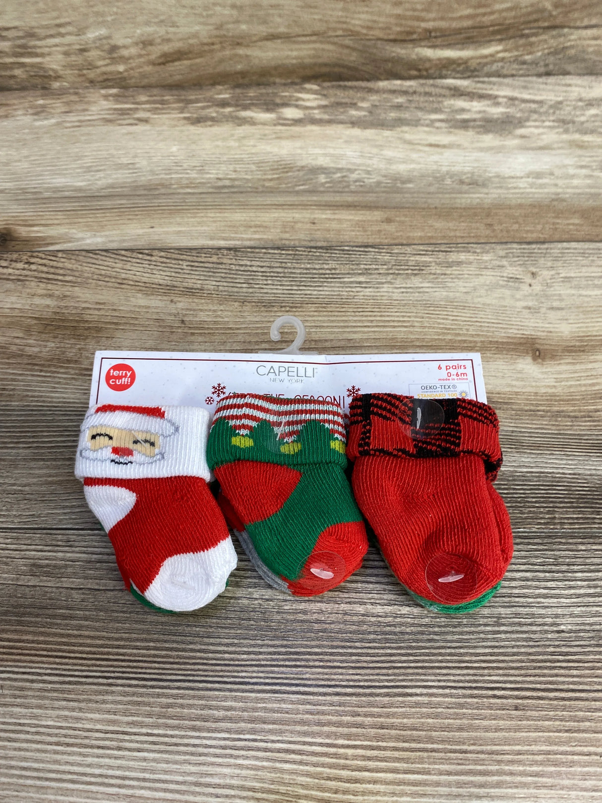 NEW Capelli Christmas Socks 6pk sz 0-6m