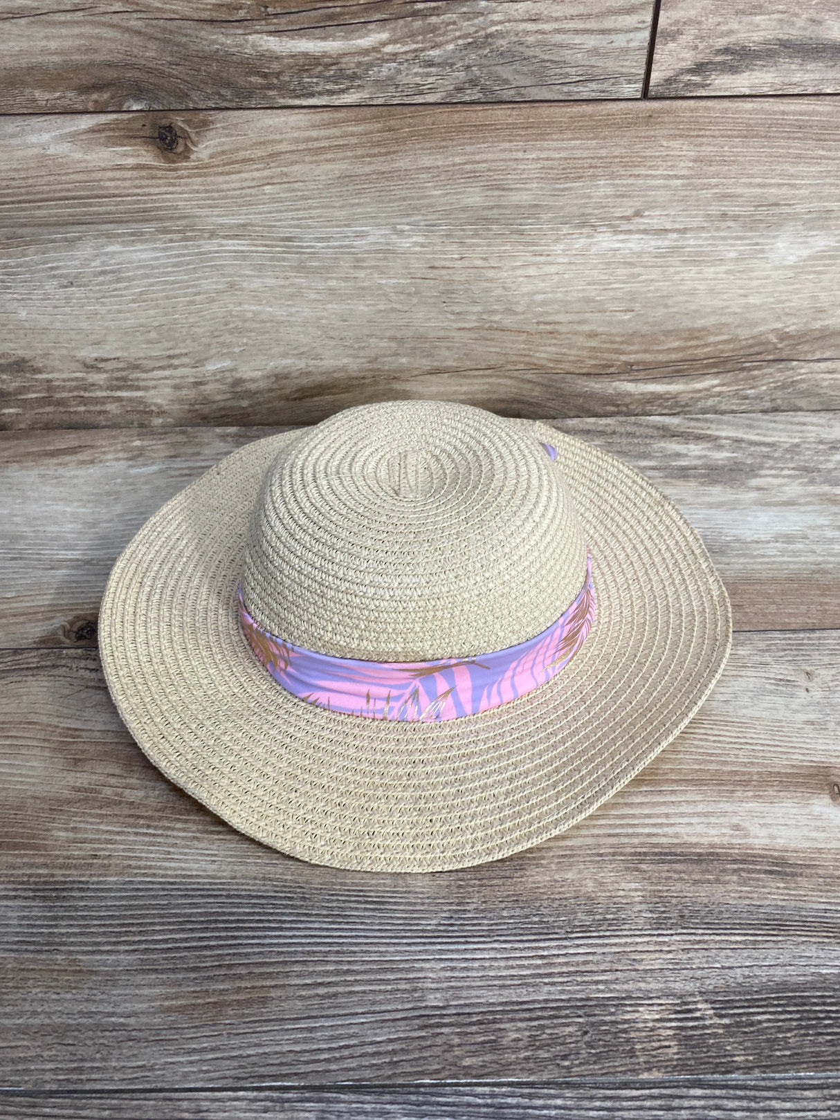 Purple/Pink Bow Straw Hat sz 2T-4T - Me n Mommy To Be