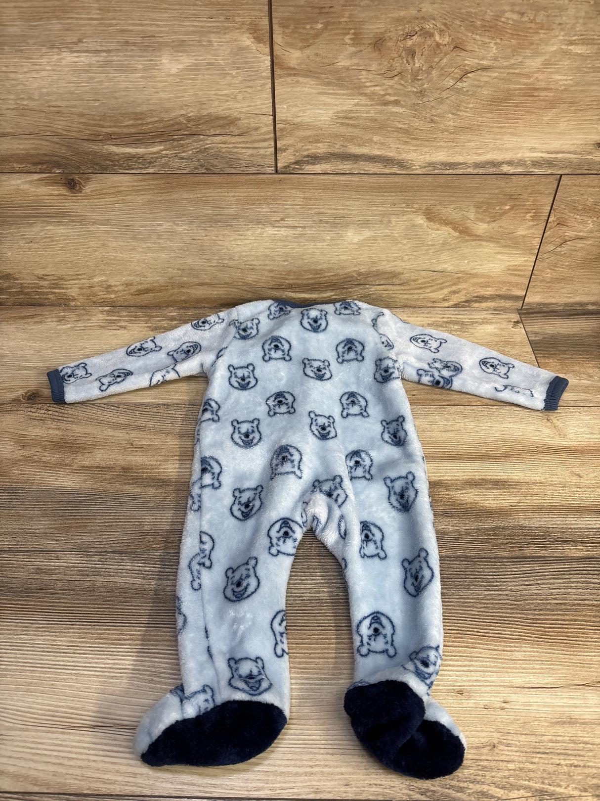 Disney Baby Winnie The Pooh Blanket Sleeper Blue sz 3-6m