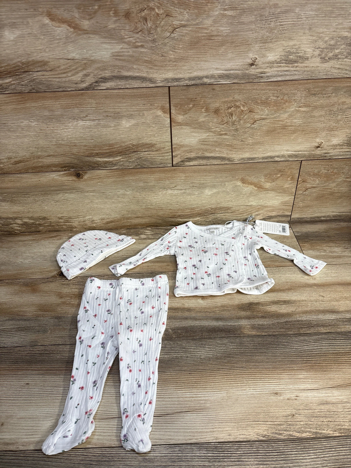 NEW Tres Beau et Belle 3pc Set White sz 3-6m