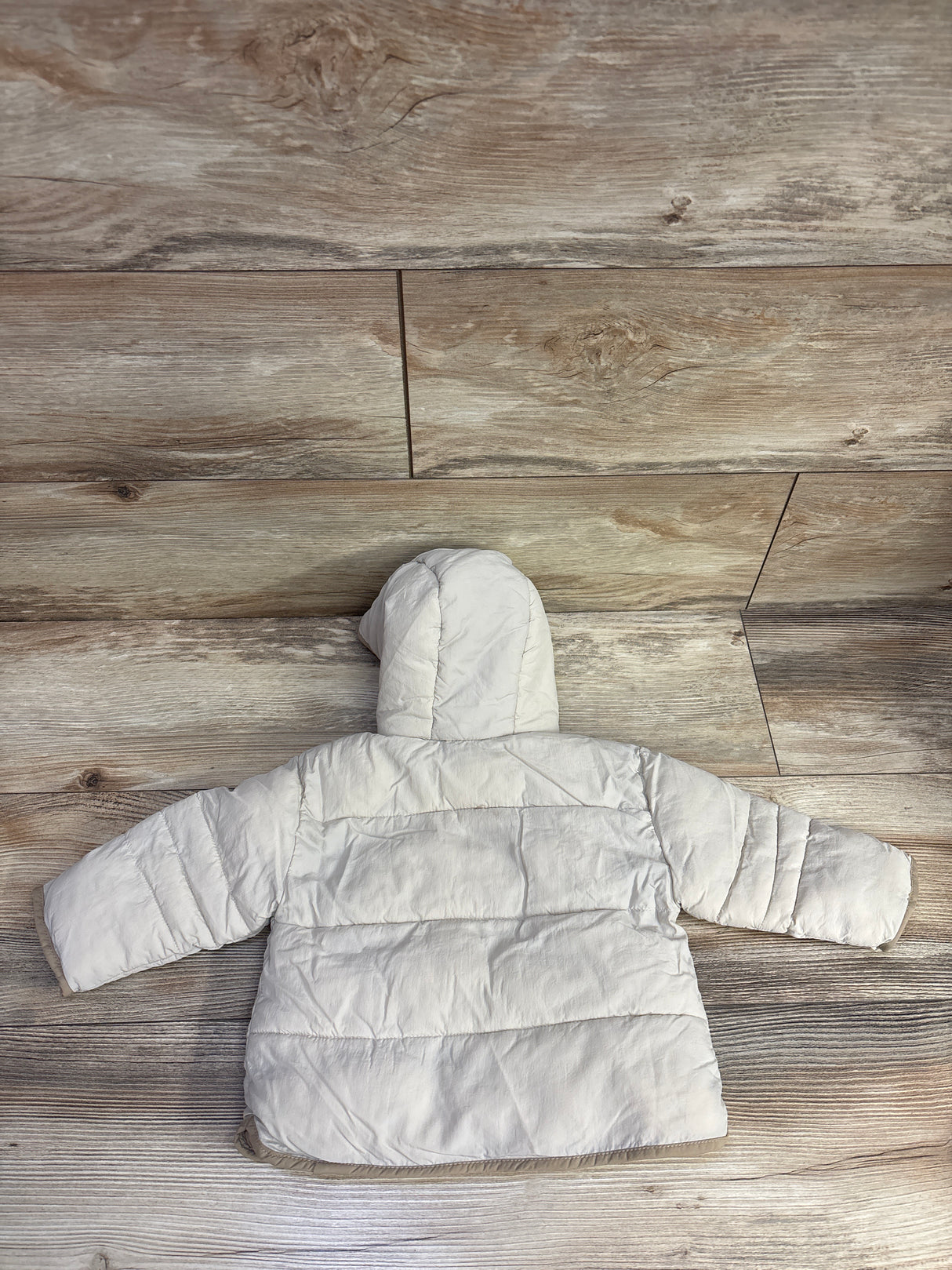 Zara Lightweight Winter Coat Beige sz 9-12m