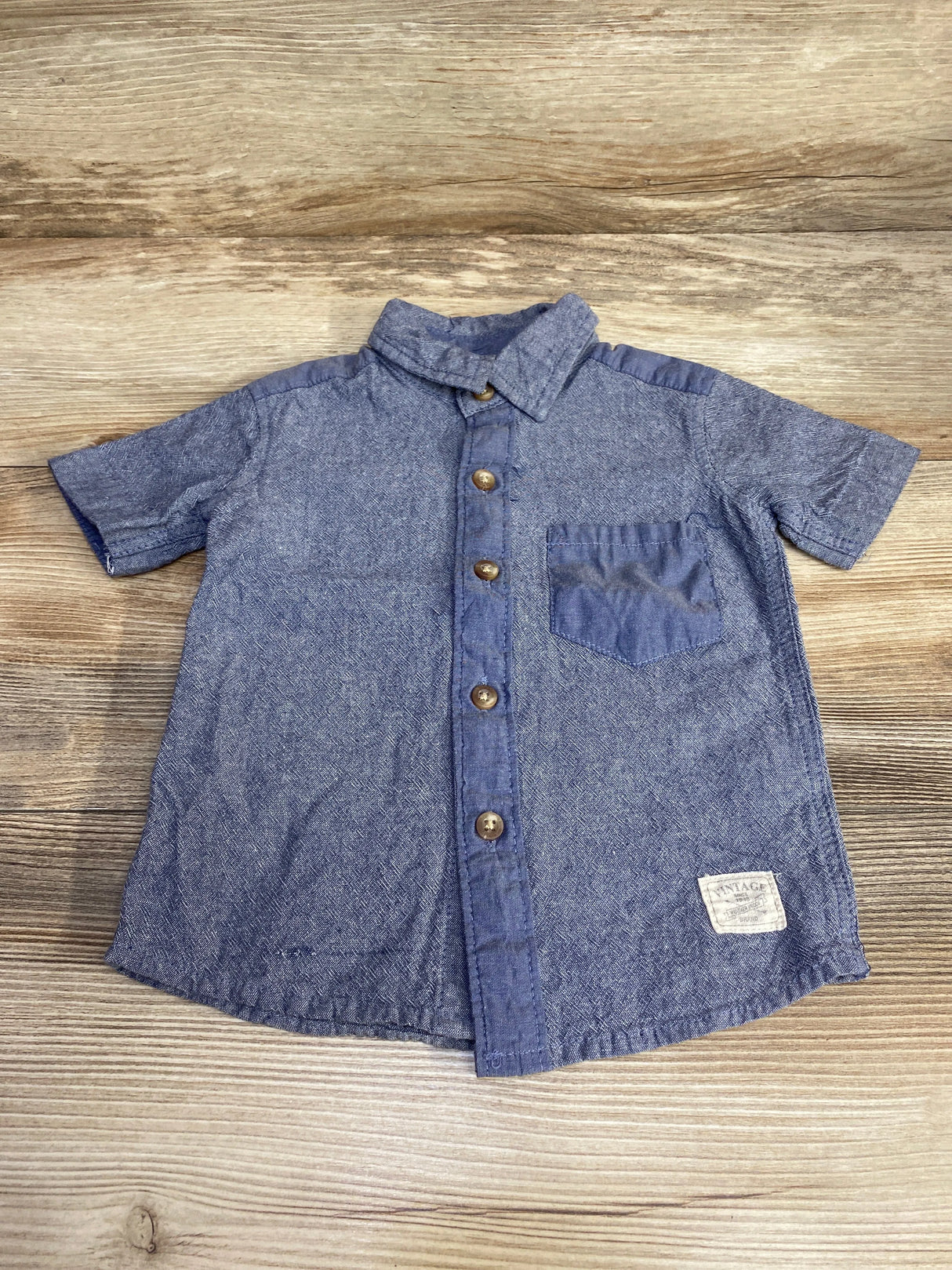 Weatherproof Vintage Button Up Shirt Blue sz 2T - Me n Mommy To Be