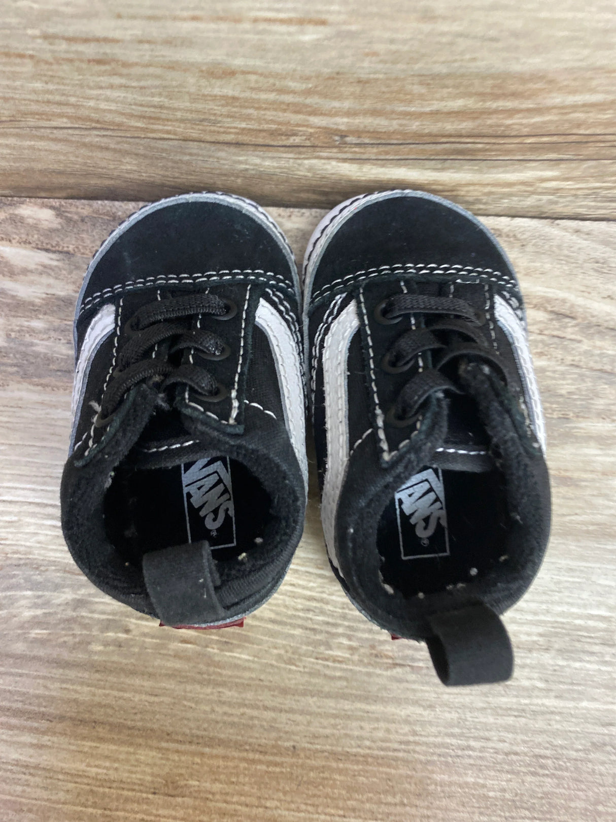 Vans Old Skool 'Black White' Crib Shoes sz 2c