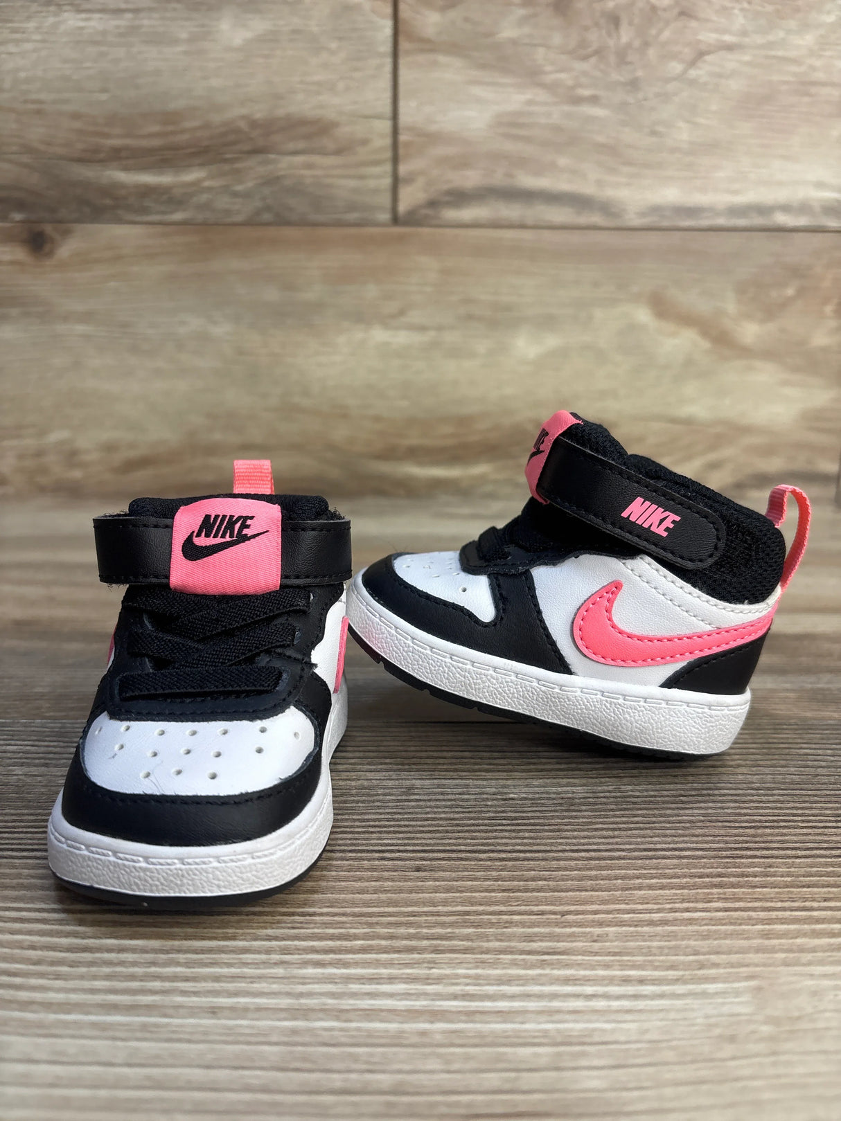 Nike Court Borough Mid 2 TD 'White Sunset Pulse' Sneakers sz 2c