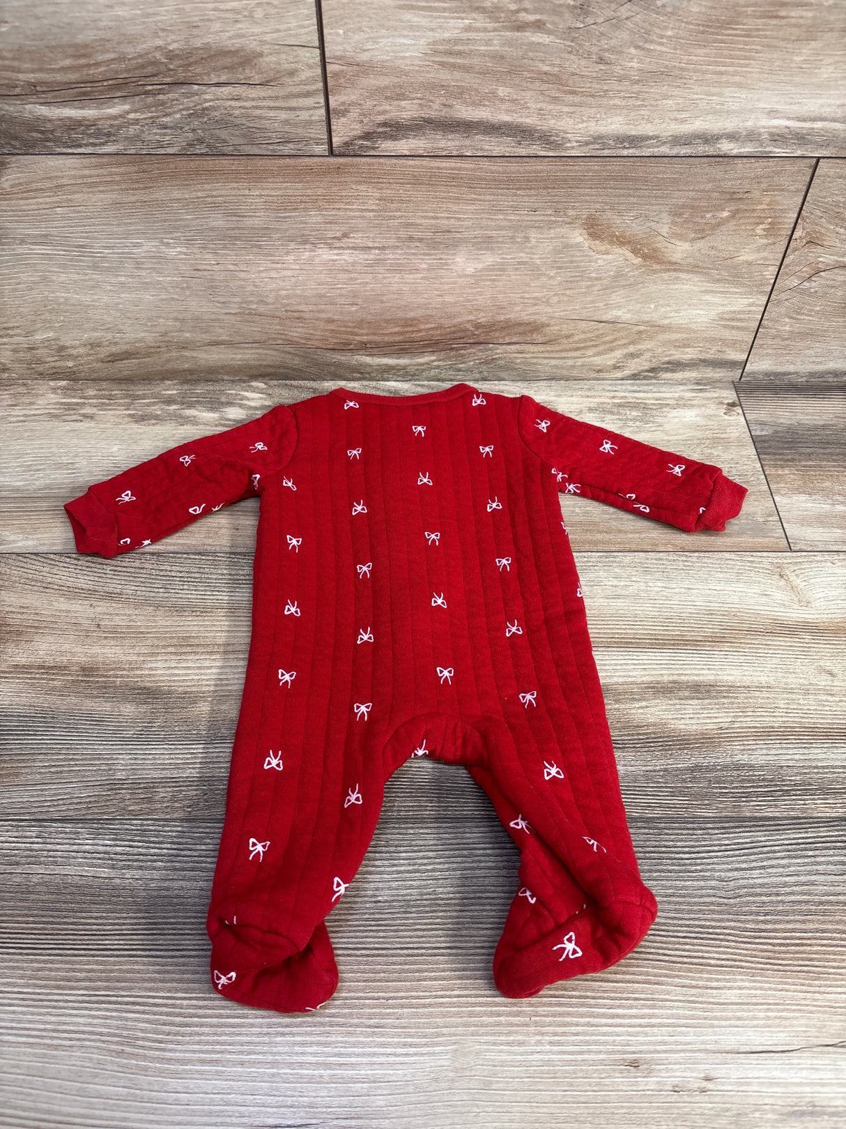 Kyle + Deena Bow Ribbed Coverall Red sz 0-3m