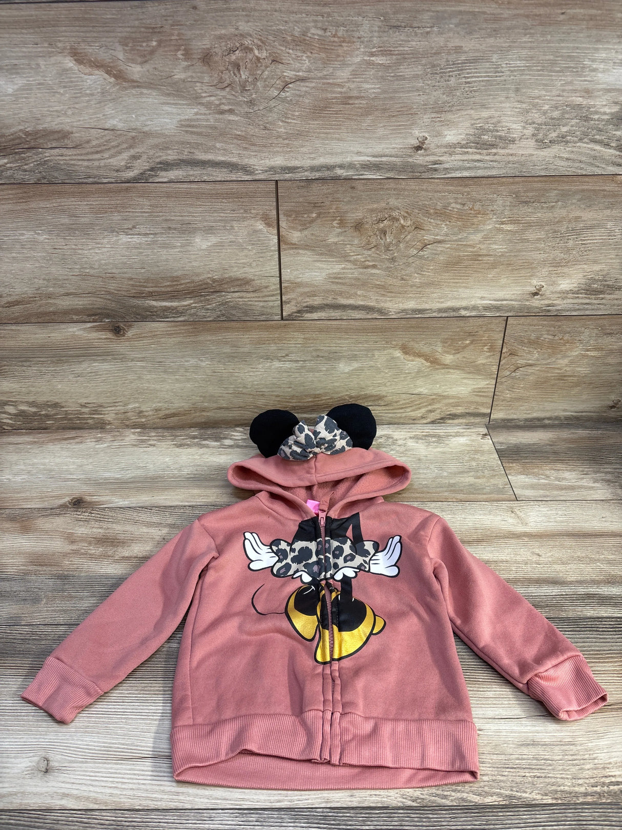 Disney Junior Minnie Mouse Full Zip Jacket Pink sz 2T
