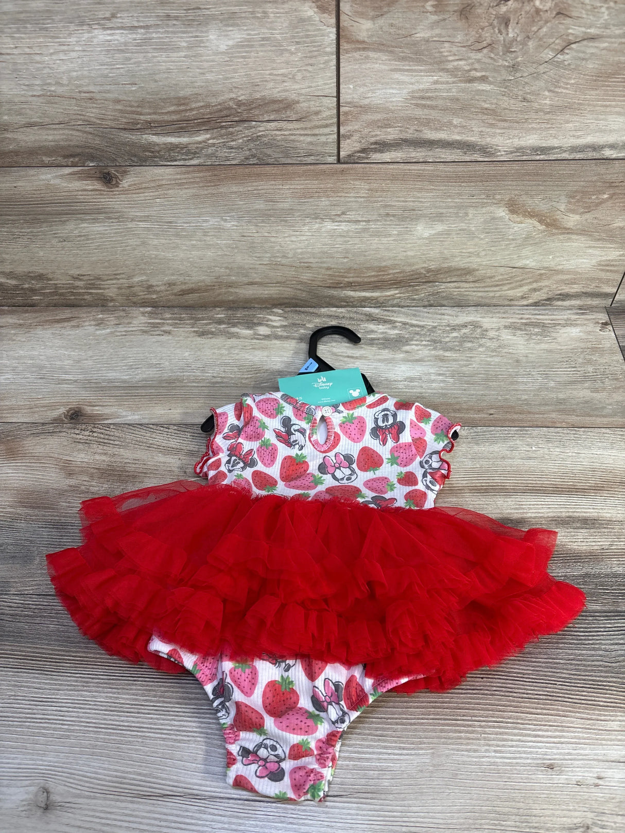 NEW Disney Baby 2pc Minnie Mouse Tutu Bodysuit & Headband Set White sz 3/6m