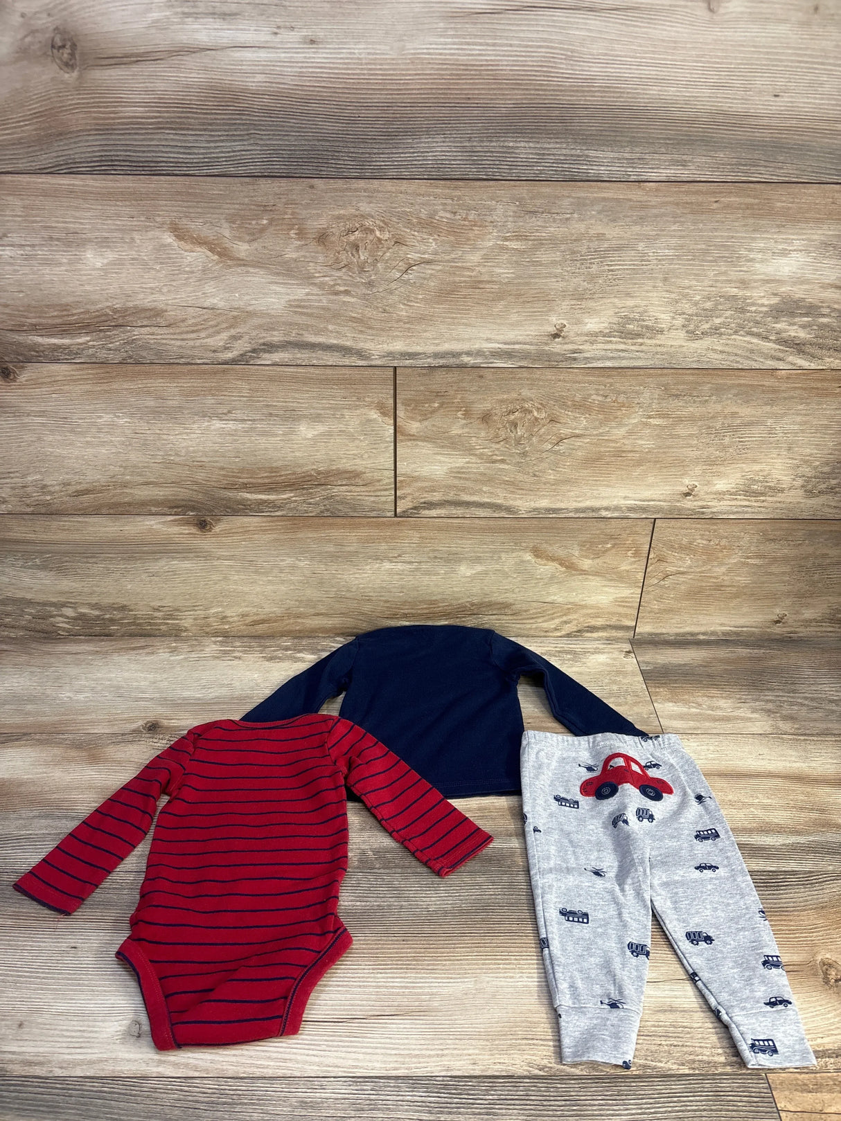Carter's 3pc Busy Little Guy Set Red sz 9m