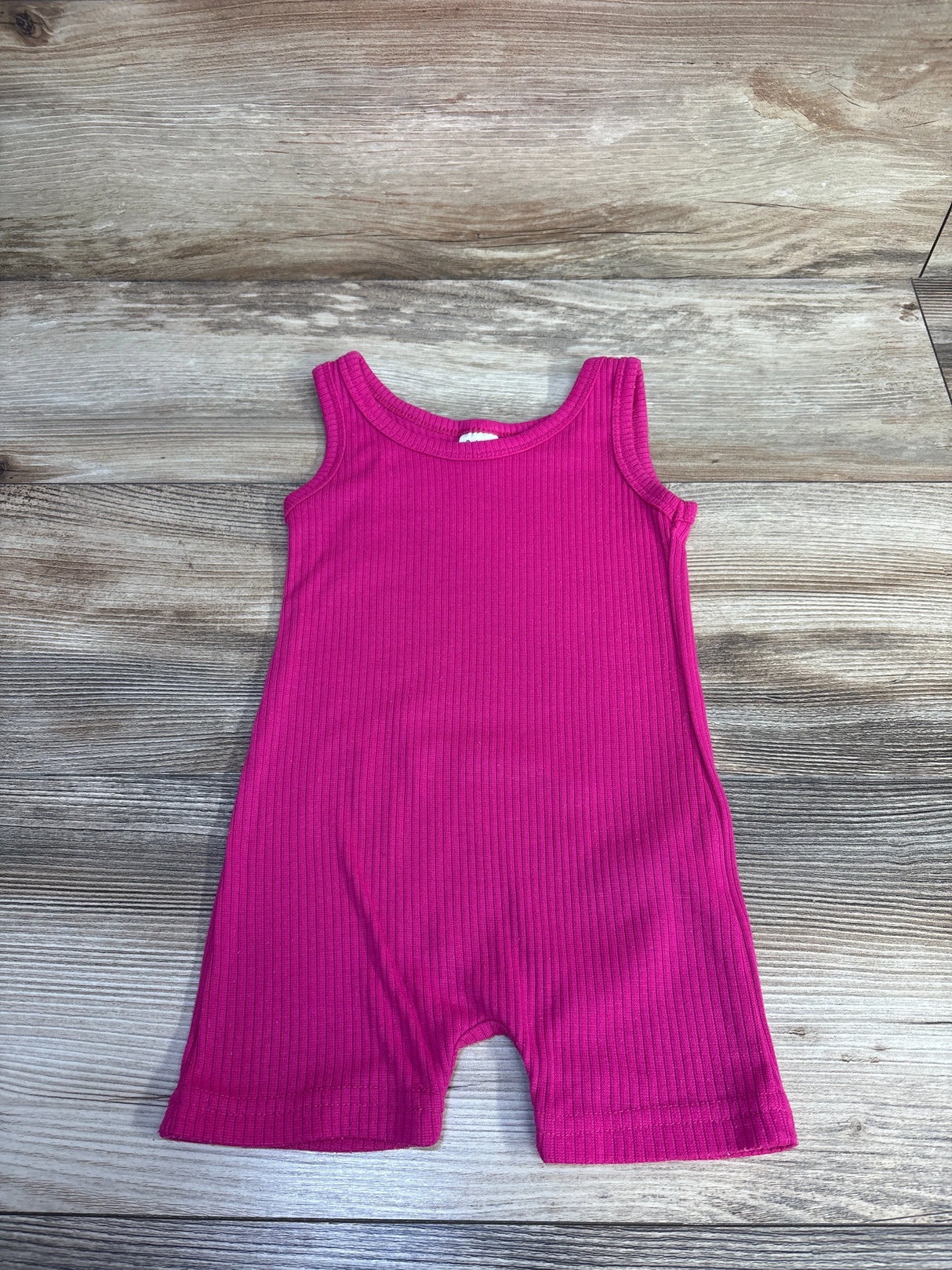 Shein Ribbed Tank Romper Pink sz 9-12m