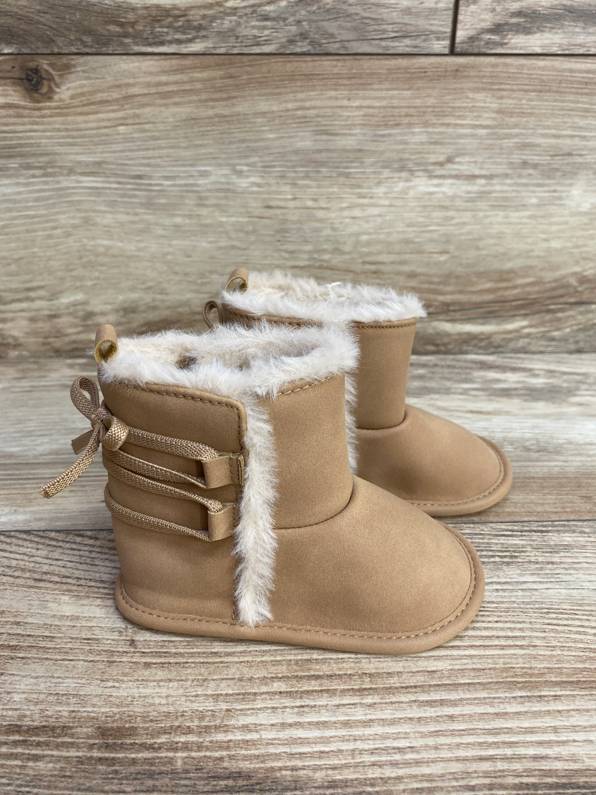 NWOT Carter's Bow Faux Fur Boots Brown sz 3c