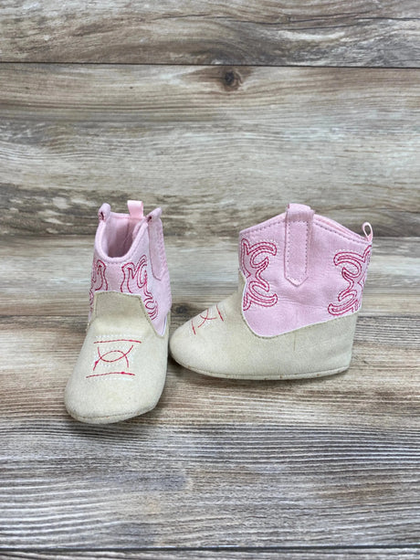 Stepping Stones Western Crib Booties Pink sz 9-12m - Me n Mommy To Be
