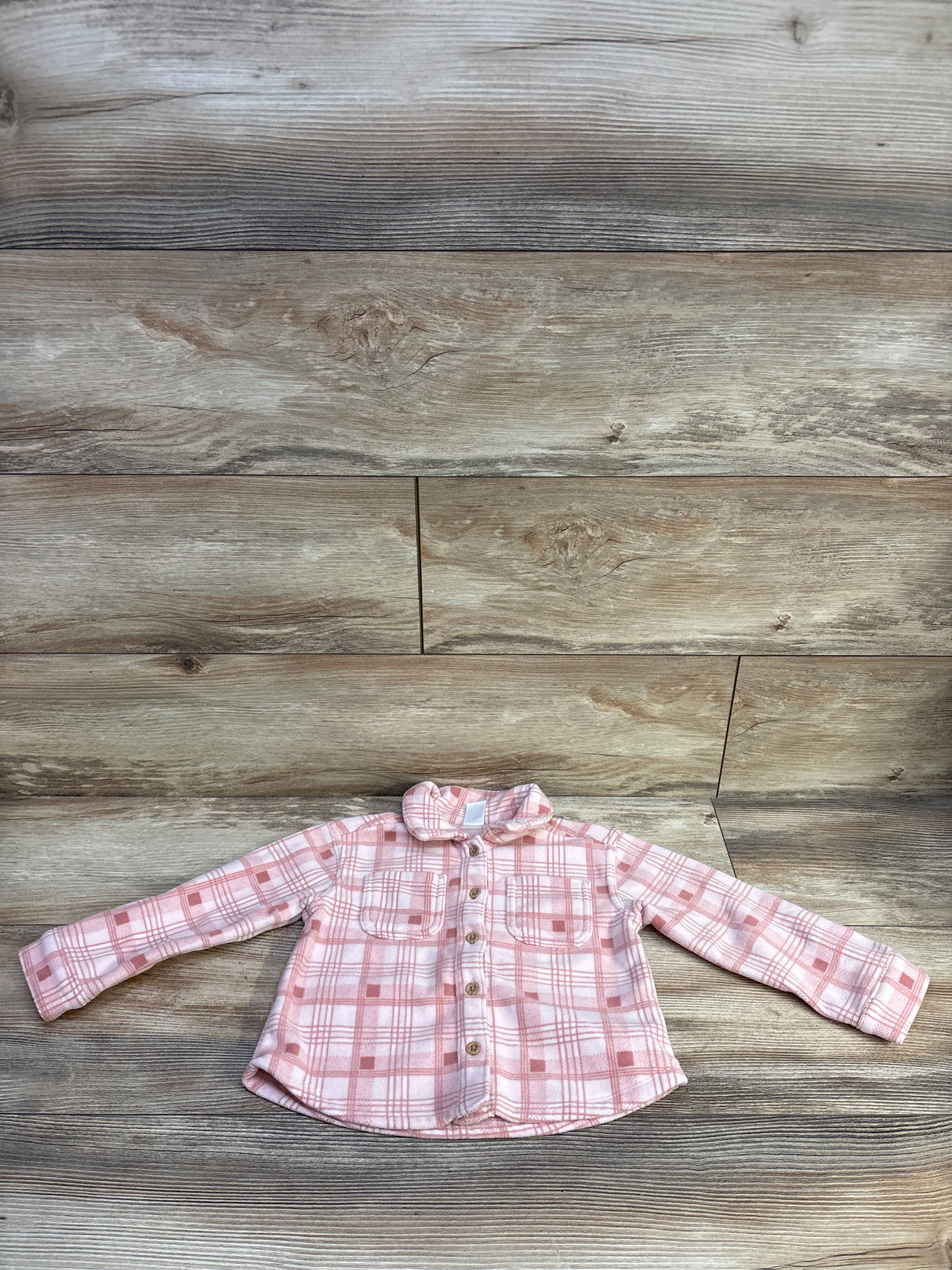 Carter's Fleece Button-Up Jacket Pink sz 24m