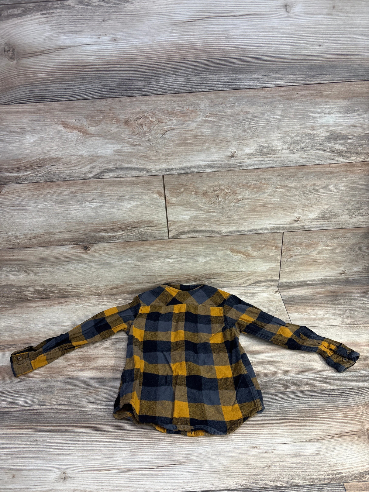 Distortion Buffalo Plaid Button Flannel Yellow sz 4T