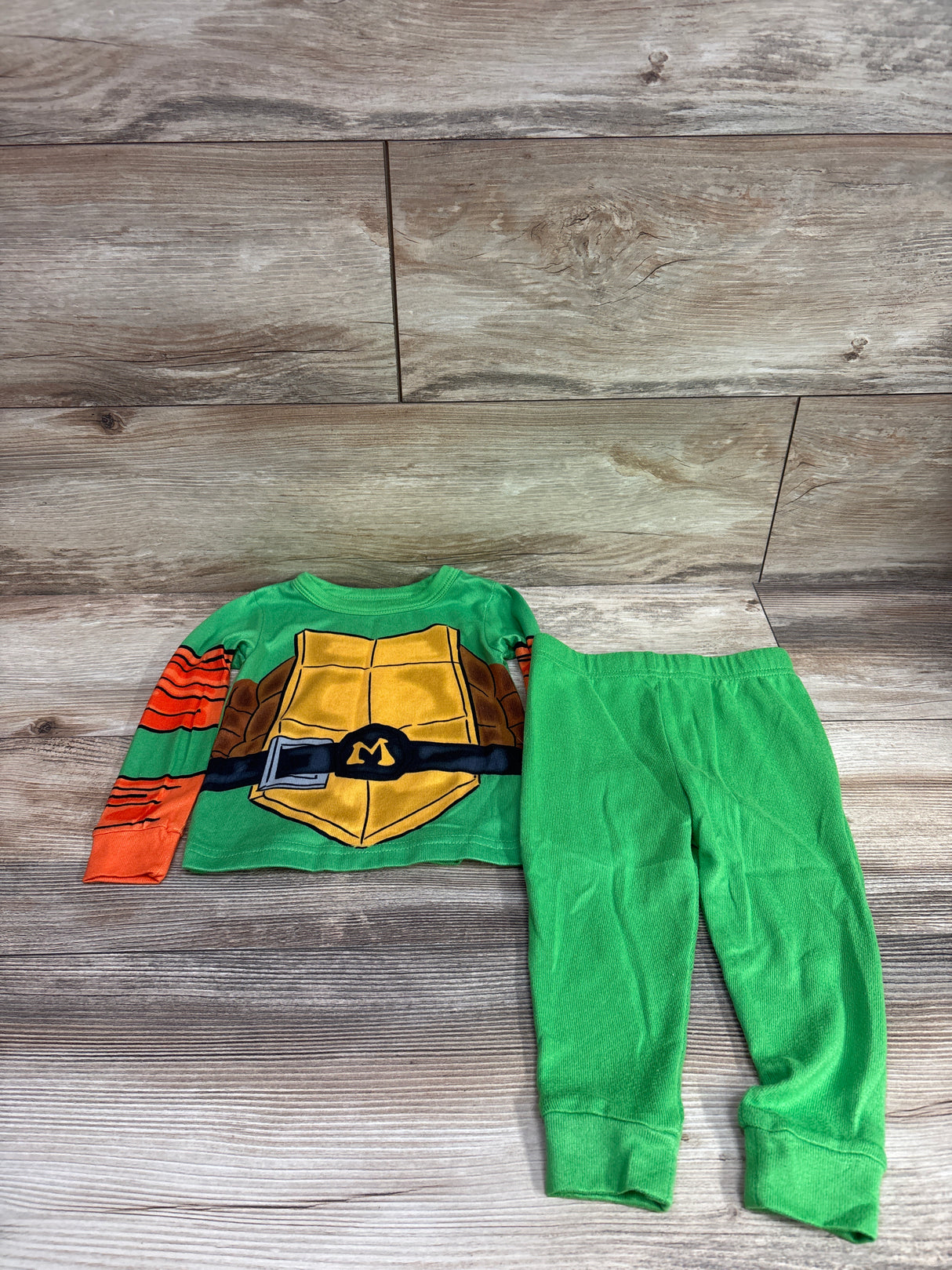 Teenage Mutant Ninja Turtles 2pc Pajama Set Green sz 2T