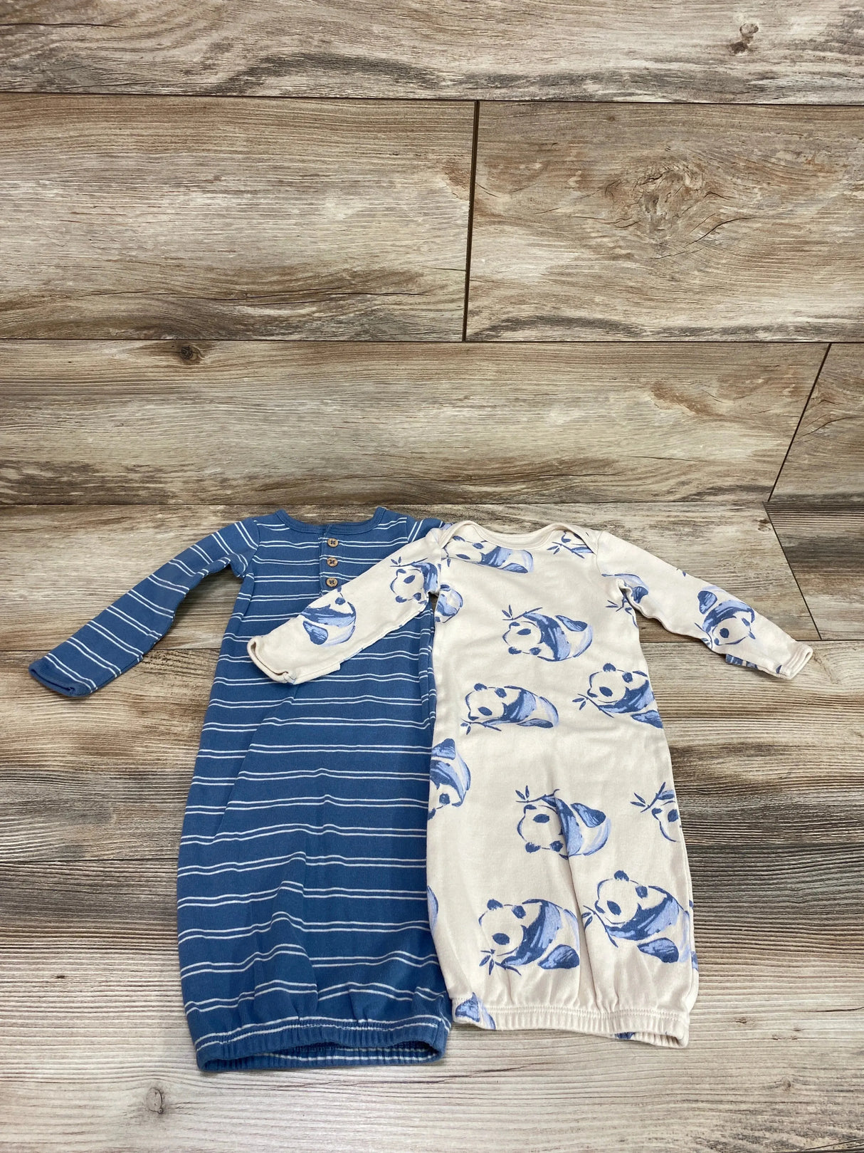 Carter's 2pk Gowns Cream/Blue sz Newborn - Me n Mommy To Be