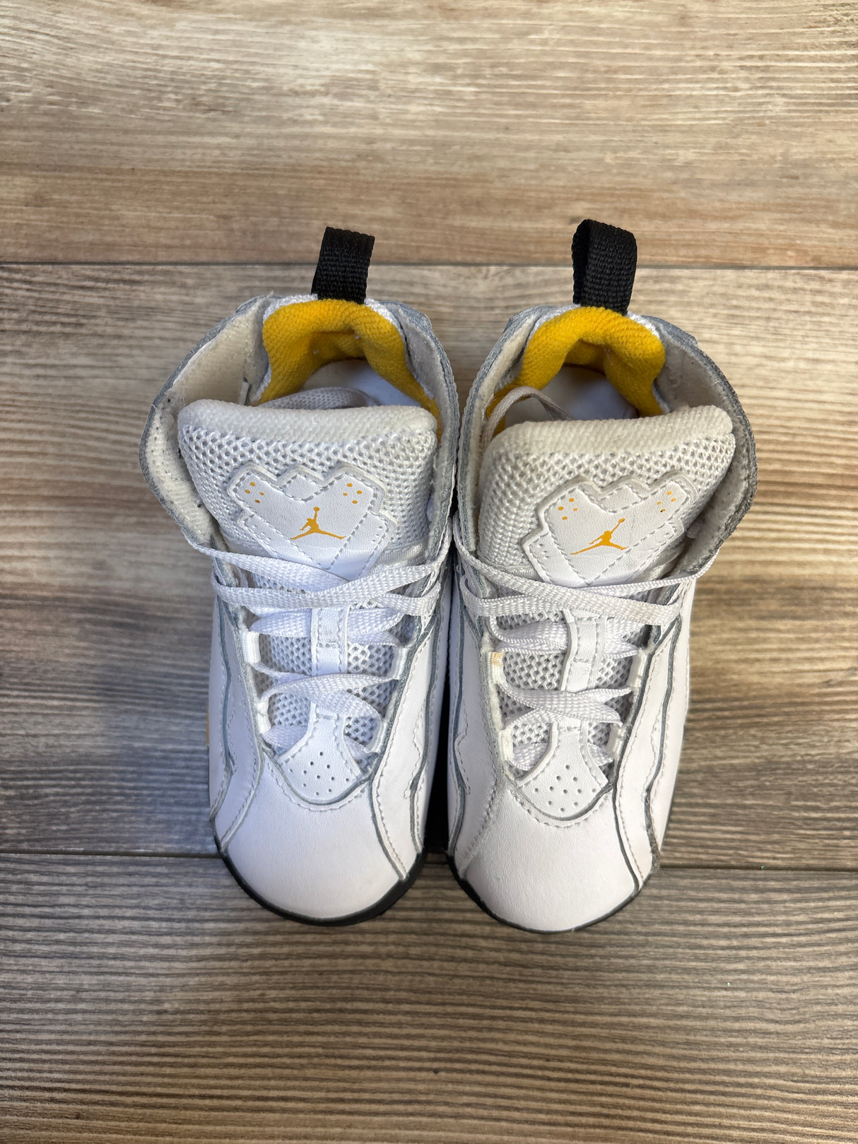 Air Jordan True Flight PS 'White Yellow Ochre' Sneakers sz 8c