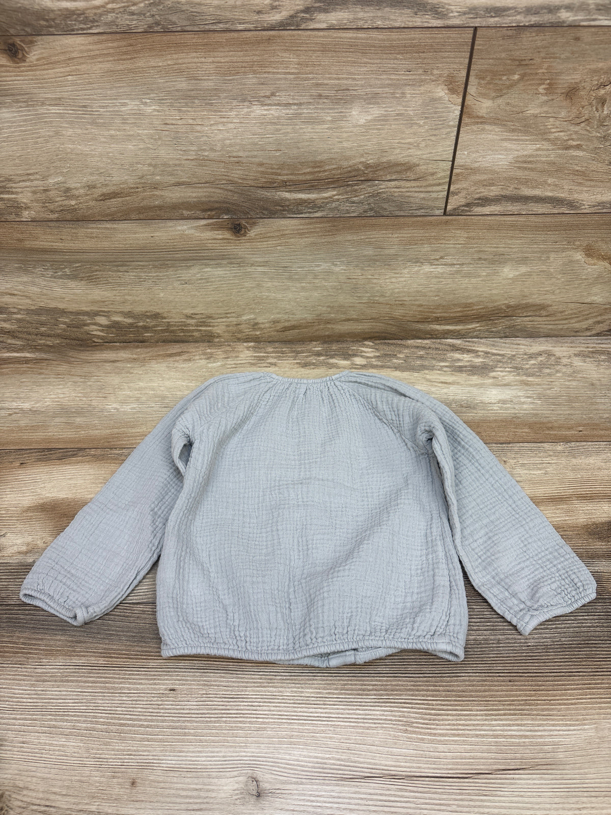 H&M Gauze Button-Front Shirt Blue sz 2-3T