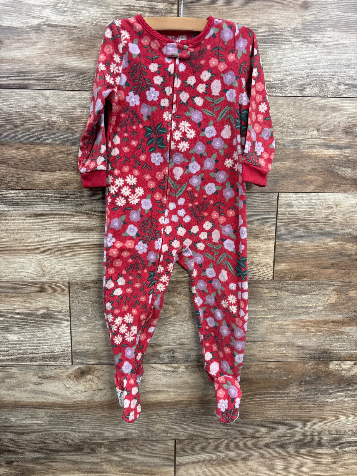 Carter's Floral Blanket Sleeper Red sz 2T - Me n Mommy To Be