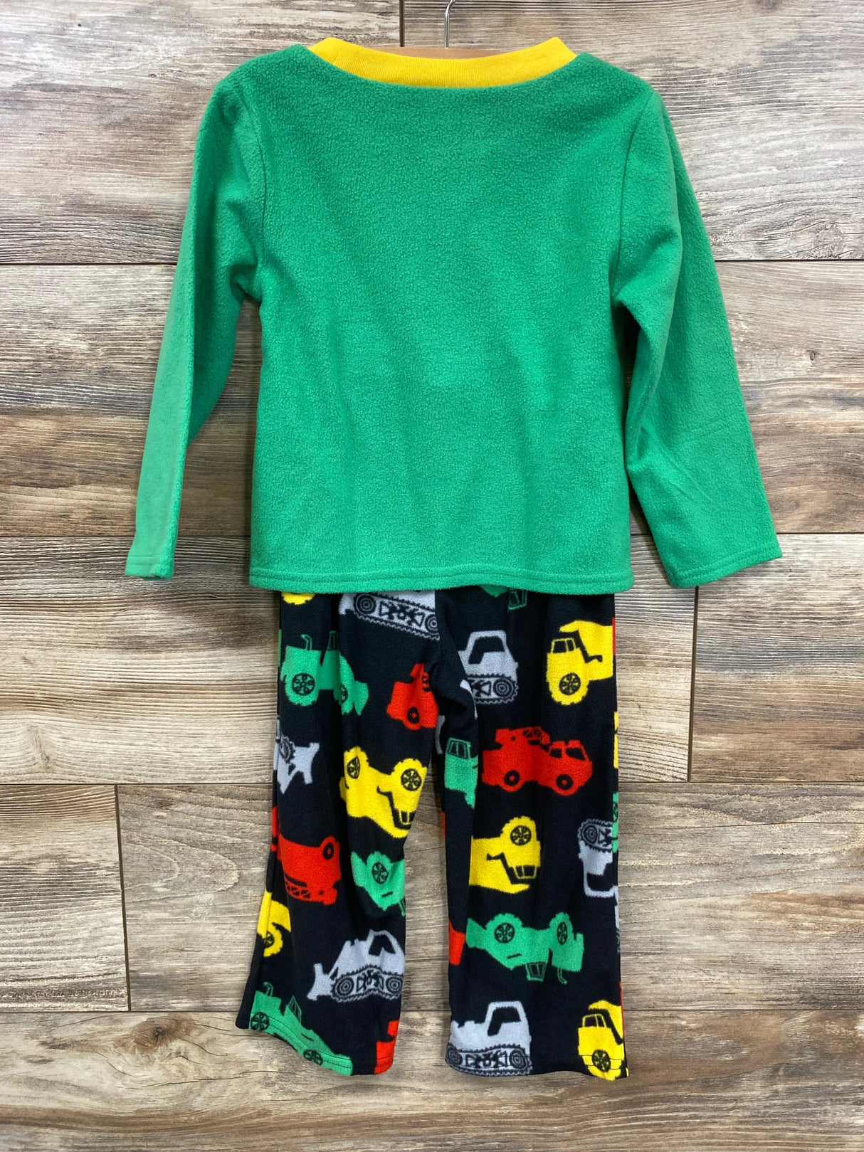 Tonka 2pc Fleece Christmas Truck Pajama Set Green sz 3T