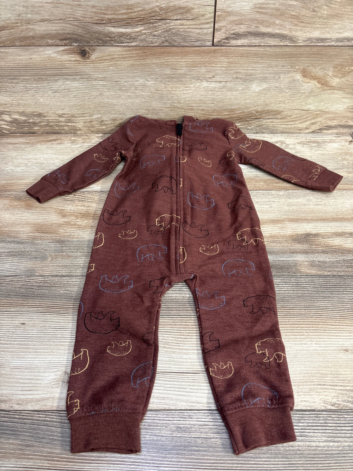 Carter's Bear Hooded Coverall Brown sz 18m